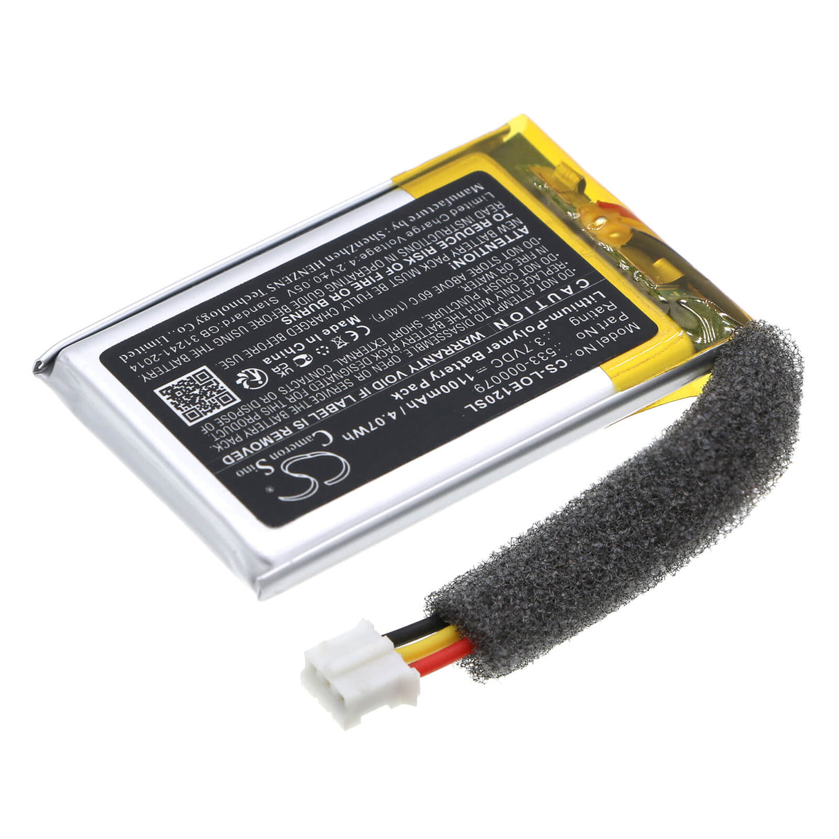 3,7V, Li-Polymer, 1100mAh, Batterie de haut-parleur compatible avec Logitech, S-00120, Ue Mobile Boombox, 4,07Wh Haut-parleur Cameron Sino Technology Limited