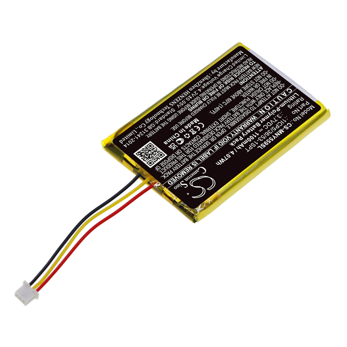 3,7v, Li-polymère, 1100mah, Batterie Babyphone Compatible avec Moonybaby, Mb55931, Mb55931-2t, 4.07wh BabyPhone Cameron Sino Technology Limited