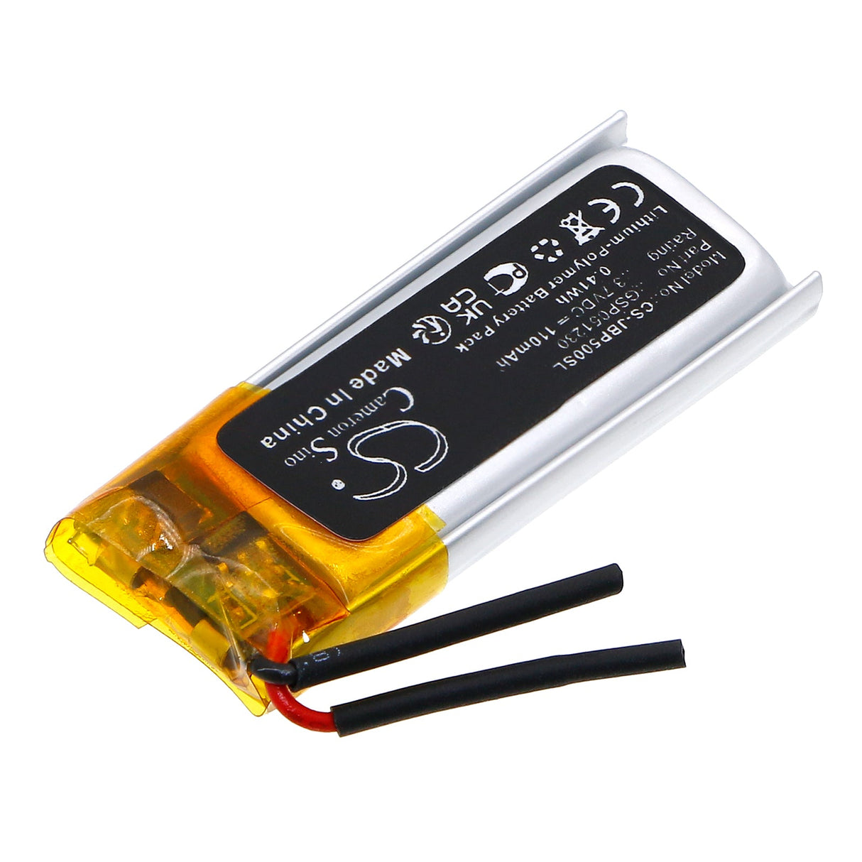 3.7V, Li-Polymer, 110mAh, Wireless Headset battery fits Jbl, Inspire 500, 0.41Wh Wireless Headset Cameron Sino Technology Limited