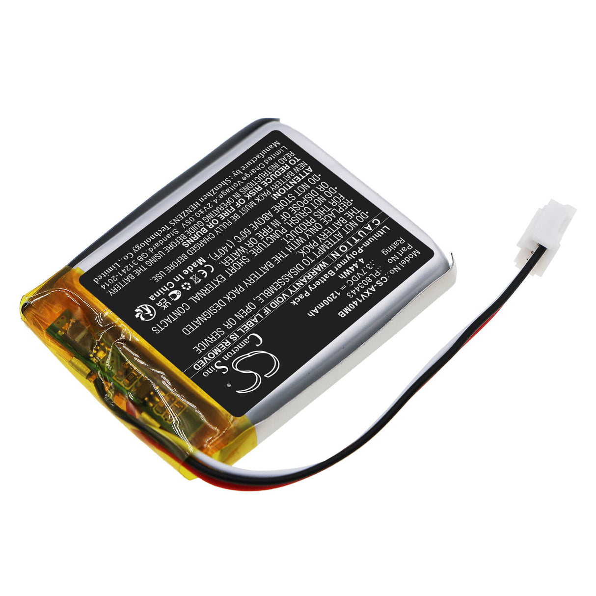 3.7v, Li-polymer, 1200mah, Babyphone Battery Fits Axvue, Video Monitor 140, 4.44wh BabyPhone Cameron Sino Technology Limited