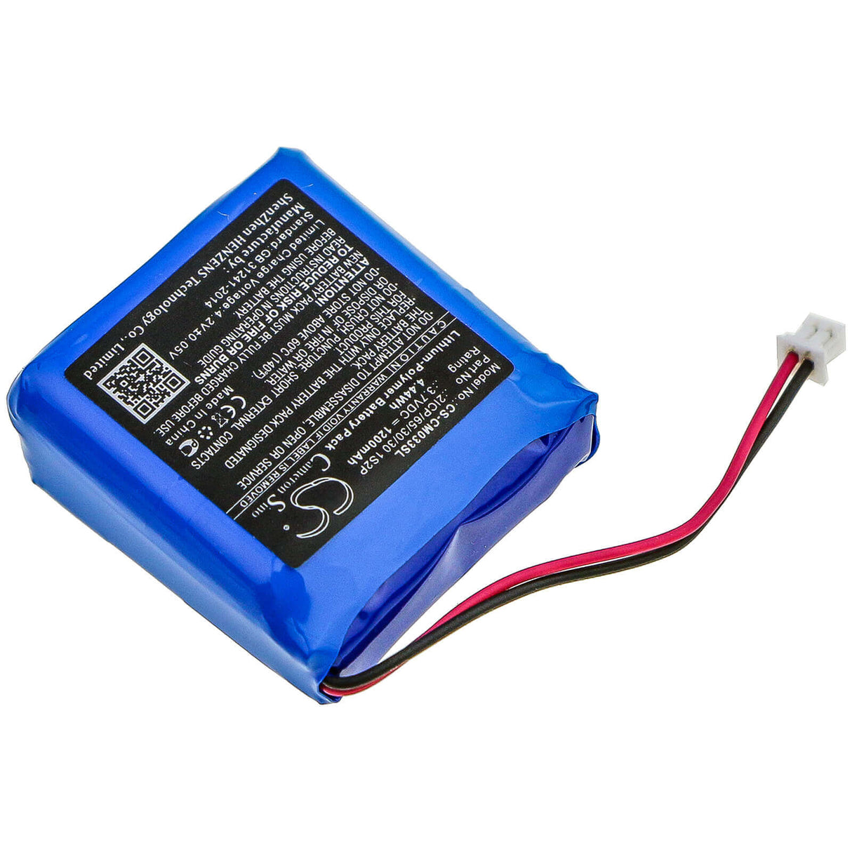 3,7V, Li-Polymère, 1200mAh, Pack de Batterie adapté aux Packs de Batteries Personnalisés, 2icp/65/30/30 1s2p, 4,44Wh Pack de Batterie Cameron Sino Technology Limited