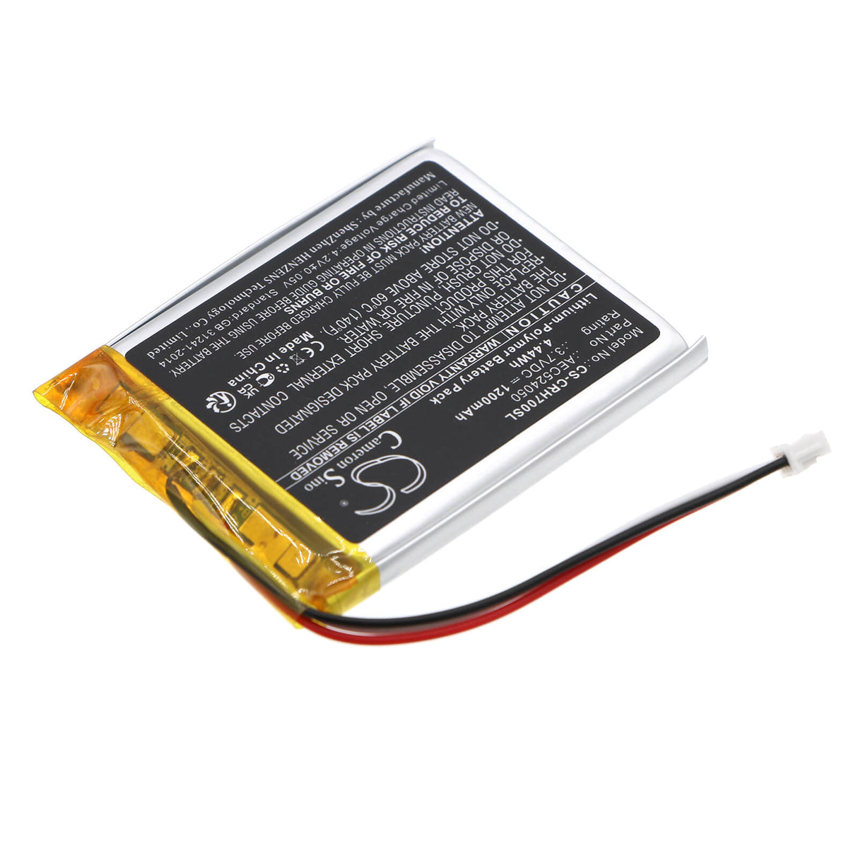 3.7V, Li-Polymer, 1200mAh, Headset battery fits Corsair, Virtuoso, Aec524050, Hs70 Se Void Pro Rgb, Hs70se, 4.44Wh Wireless Headset Cameron Sino Technology Limited