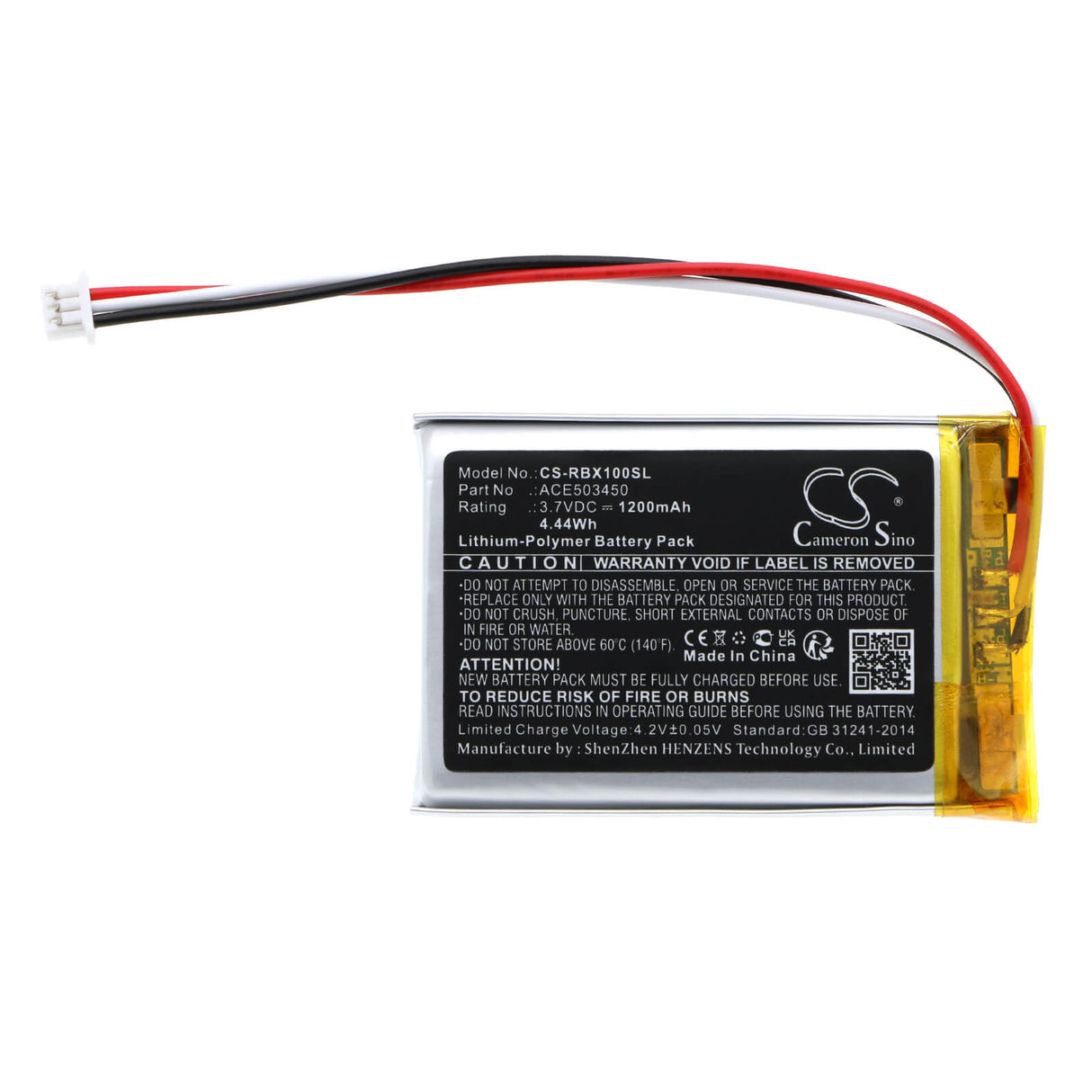 3.7v, Li-polymer, 1200mah, Headset Battery Fits Razer, Barracuda X, 4.44wh Wireless Headset Cameron Sino Technology Limited