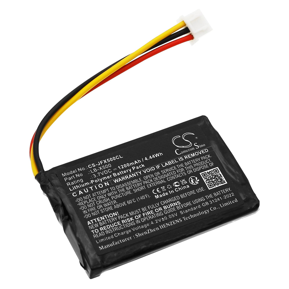 3,7V, Li-Polymer, 1200mAh, batterie de téléphone sans fil compatible avec Jetfon, X500, 4,44Wh Téléphone sans fil Cameron Sino Technology Limited (Téléphone sans fil)