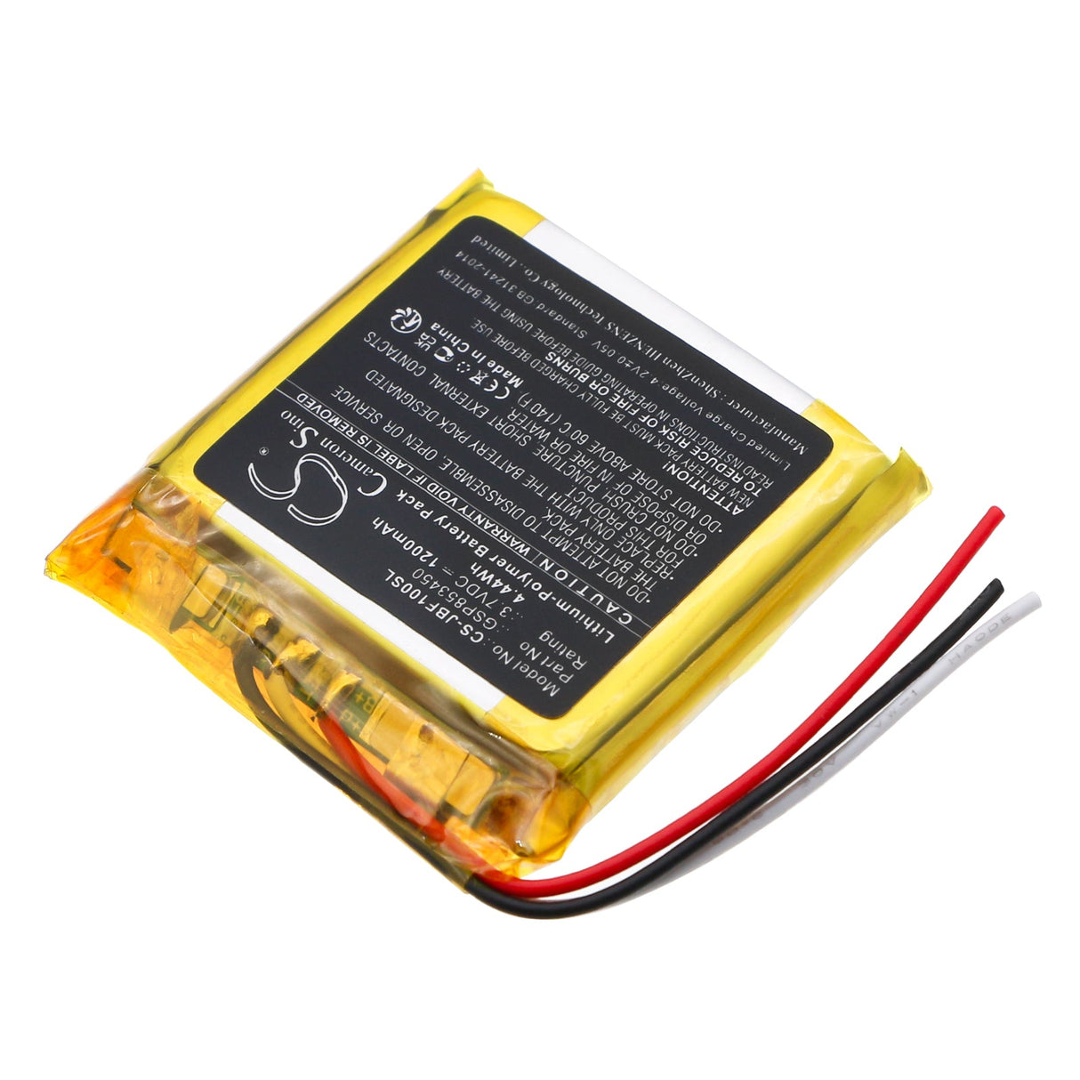 3.7V, Li-Polymer, 1200mAh, Wireless Headset battery fits Jbl, Free, Free Truly, 4.44Wh Wireless Headset Cameron Sino Technology Limited