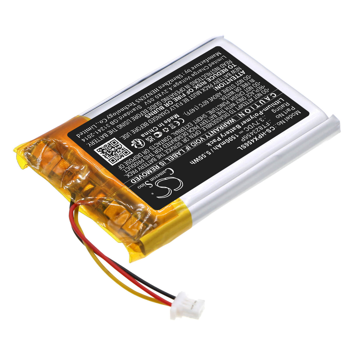 3.7V, Li-Polymer, 1500mAh, Headset battery fits Lucidsound, Hyperx, Steelseries, Asus, Ft823456p, Aw988, 5.55Wh Wireless Headset Cameron Sino Technology Limited