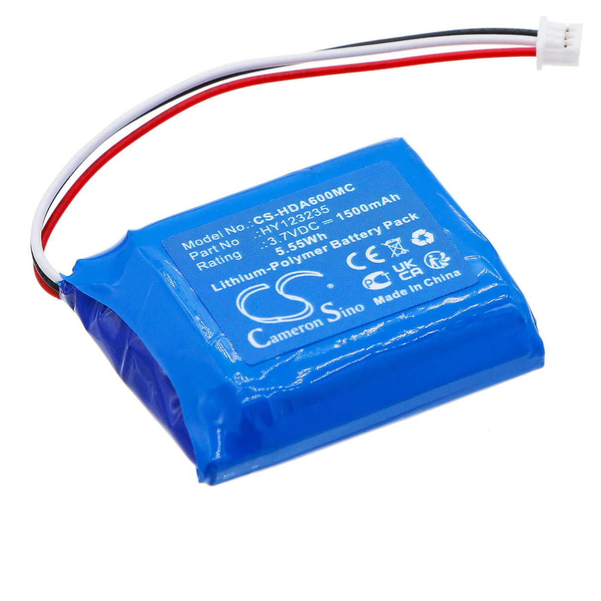 3,7v, Li-polymère, 1500mah, Batterie de caméra corporelle compatible avec Hp, Dsj-a6x, 5,55wh Caméra corporelle Cameron Sino Technology Limited