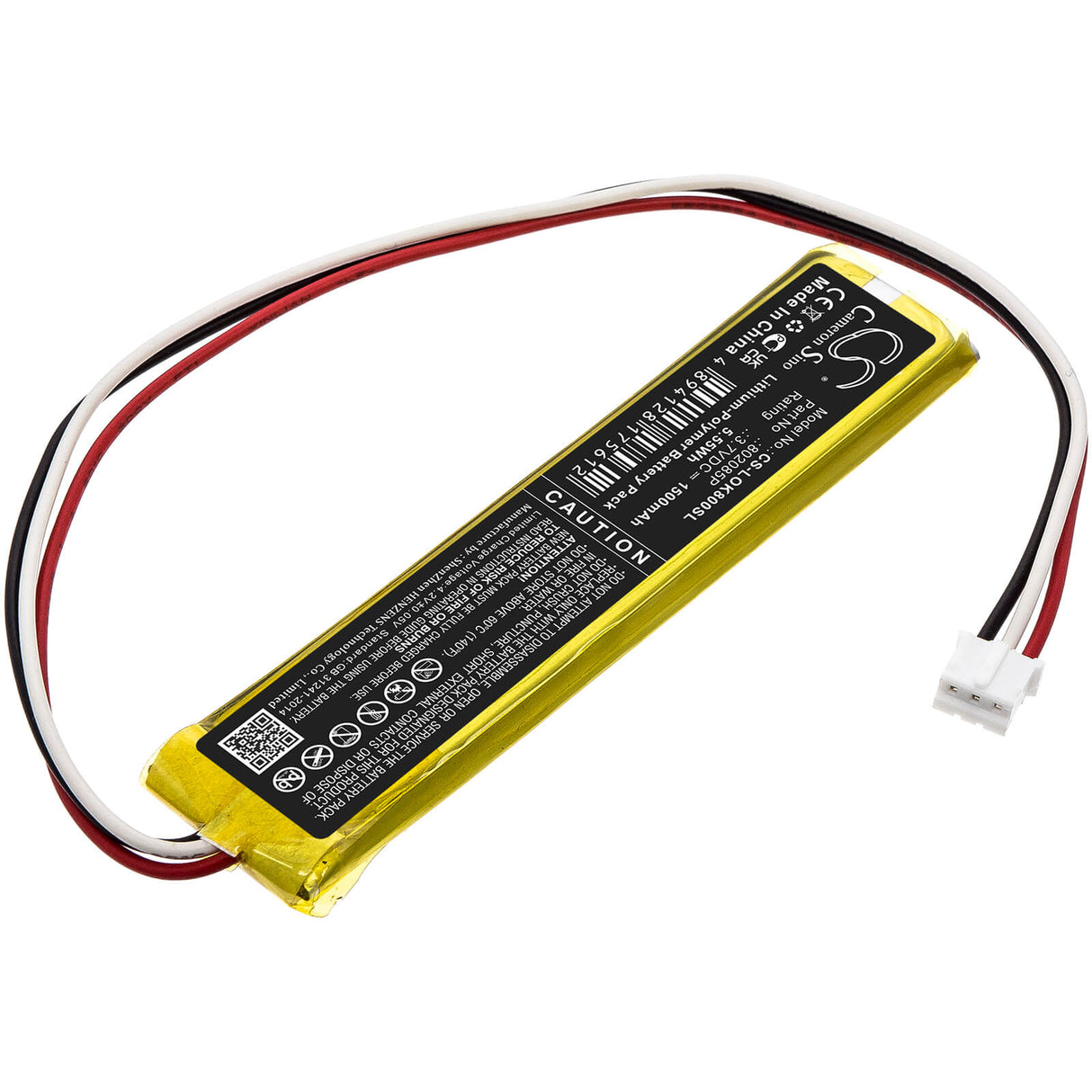 3.7V, Li-Polymer, 1500mAh, Keyboard,Mouse battery fits Logitech, 802085p, K800, 5.55Wh Keyboard,Mouse Cameron Sino Technology Limited