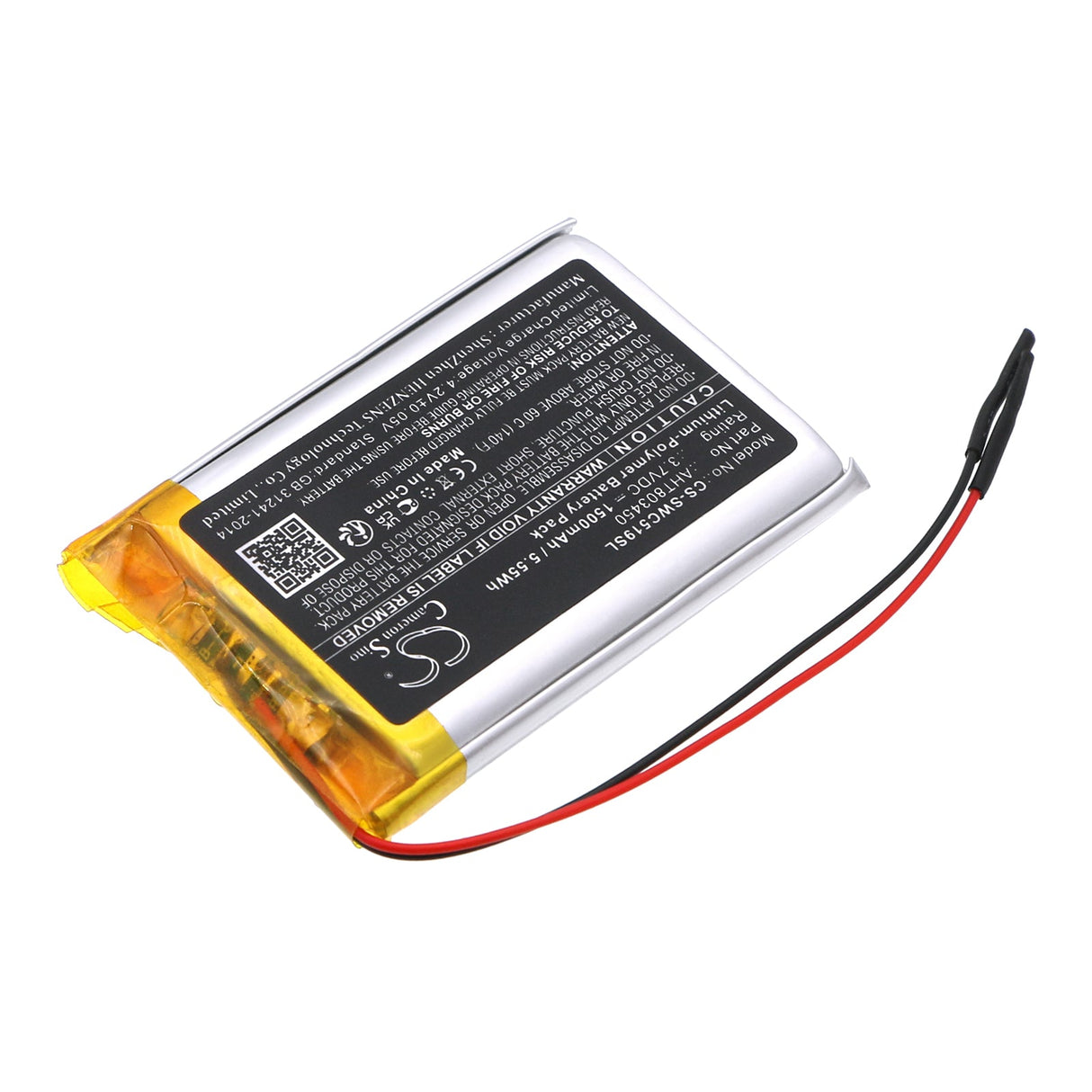 3.7V, Li-Polymer, 1500mAh Communication & Conferencing Battery fits Skywin, Sw-cs-519, Wireless Conference, 5.55Wh Communication & Conferencing Cameron Sino Technology Limited