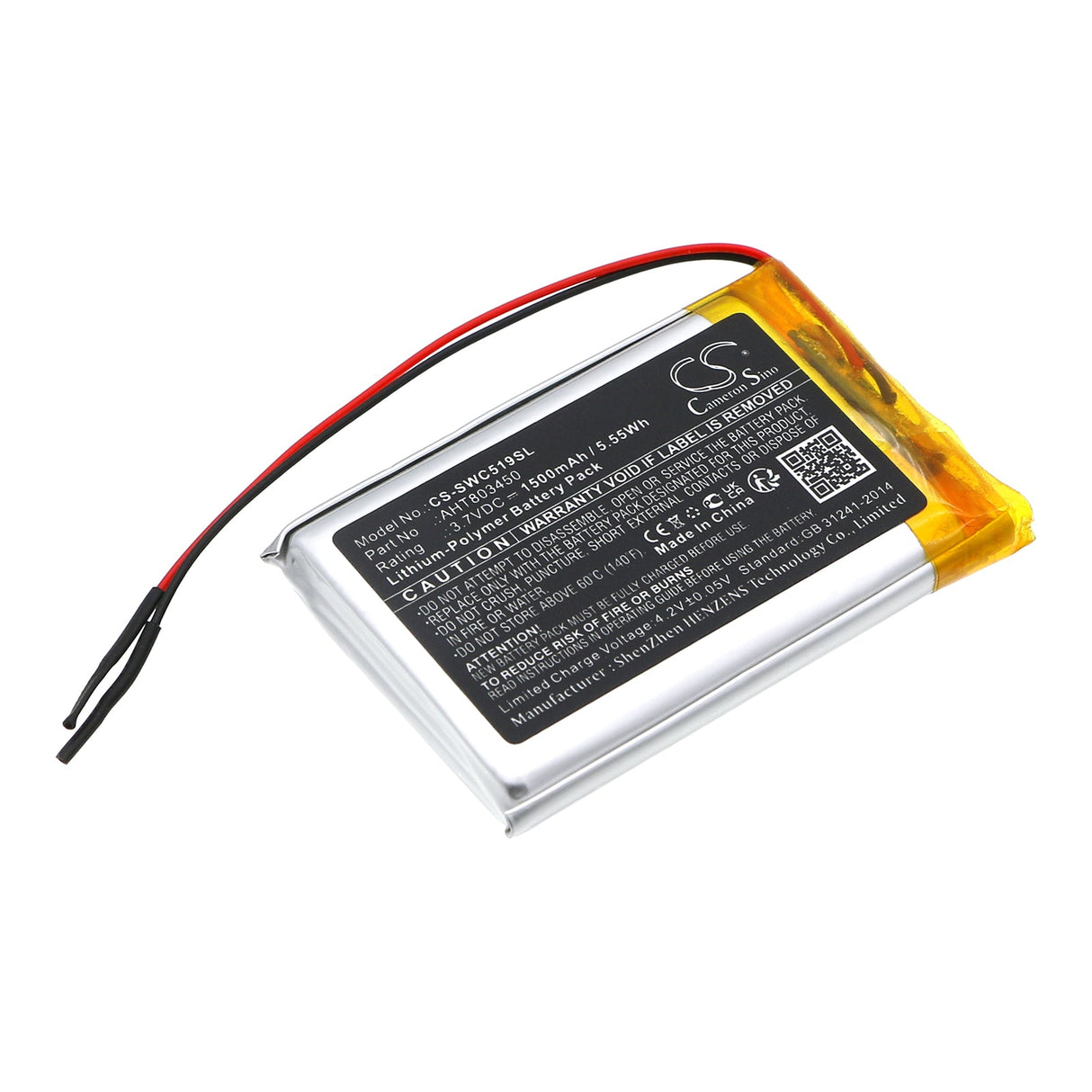 3.7V, Li-Polymer, 1500mAh Communication & Conferencing Battery fits Skywin, Sw-cs-519, Wireless Conference, 5.55Wh Communication & Conferencing Cameron Sino Technology Limited