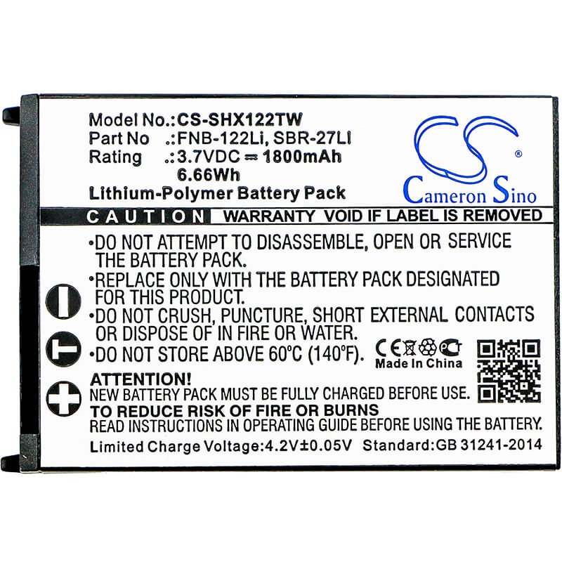 3.7v, Li-polymer, 1800mah, Two-Way Radio Battery Fits Horizon Hx300, 6.66wh Two-Way Radio Cameron Sino Technology Limited
