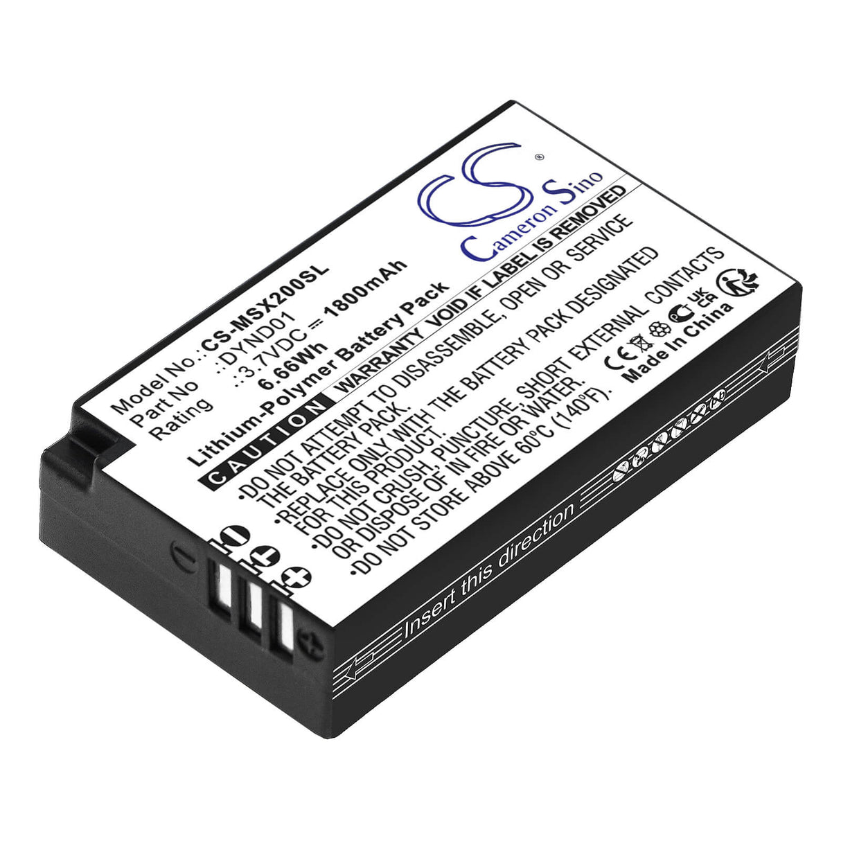 3,7V, Li-Polymer, 1800mAh, batterie de console de jeu compatible avec Microsoft, Dynd01, Xbox Elite Série 2 (modèle 1797, 6,66Wh Console de jeu Cameron Sino Technology Limited
