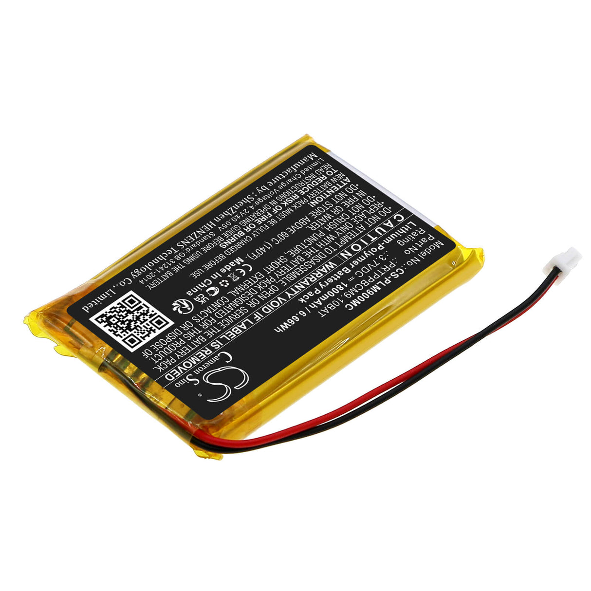 3.7V, Li-Polymer, 1800mAh, Camera battery fits Pyle, Prtppbcm9.10bat, Ppbcm10, Ppbcm9, 6.66Wh Camera Cameron Sino Technology Limited (Camera)