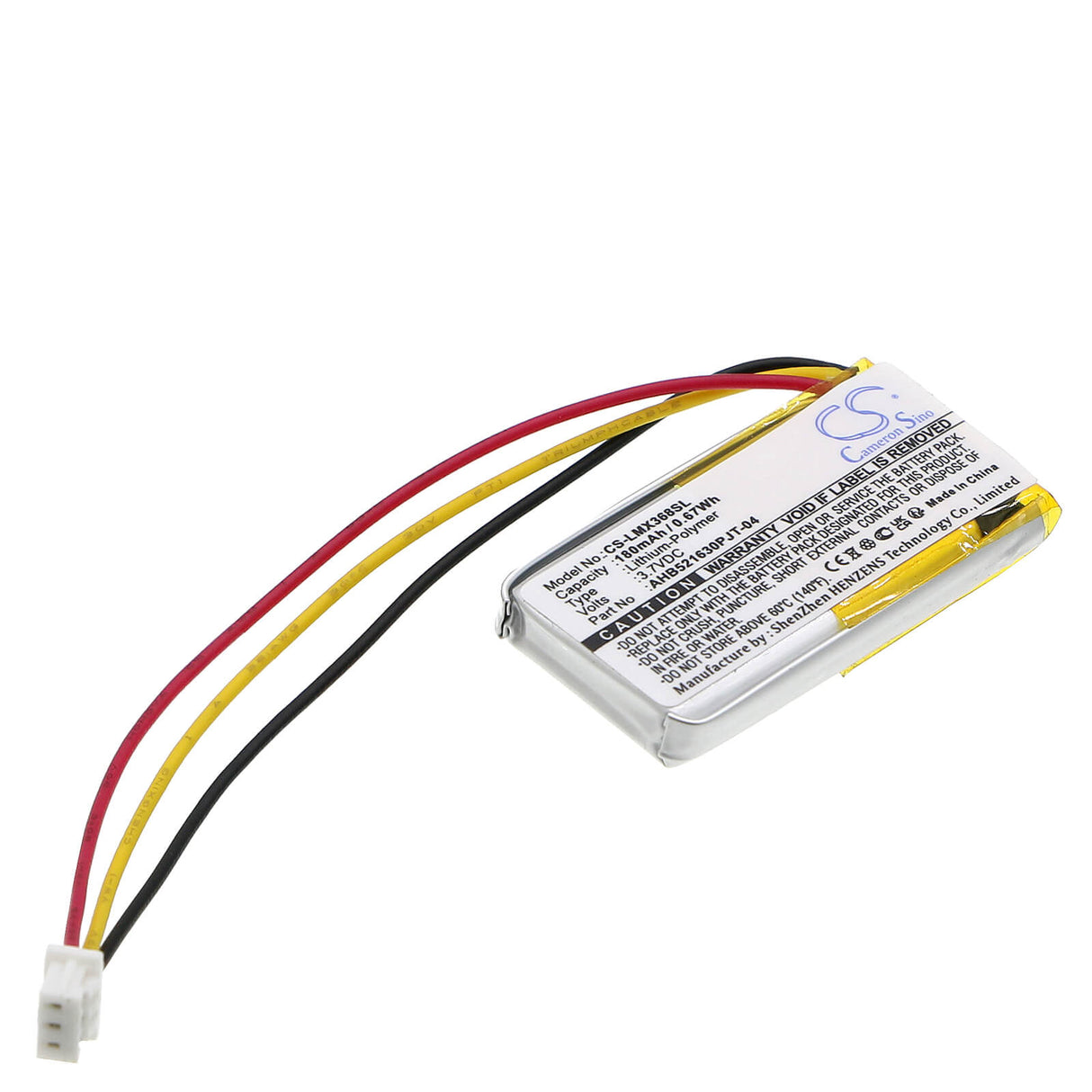 3.7V, Li-Polymer, 180mAh, Keyboard,Mouse battery fits Logitech, Ahb521630pjt-04, 810-006368, M-r0074, 0.67Wh Keyboard,Mouse Cameron Sino Technology Limited