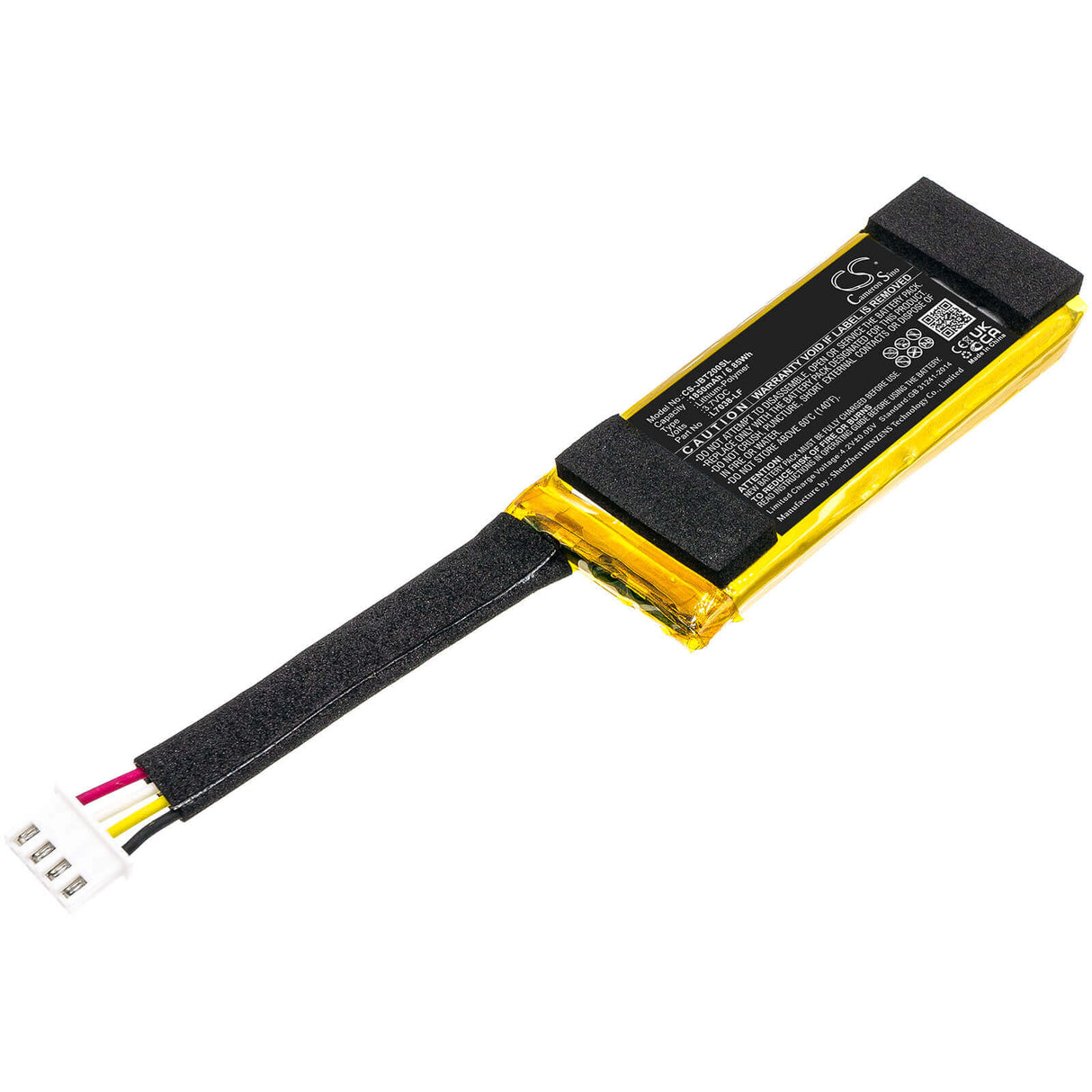 3.7V, Li-Polymer, 1850mAh, Speaker battery fits Jbl, Am0304, Tuner, 6.85Wh Speaker Cameron Sino Technology Limited