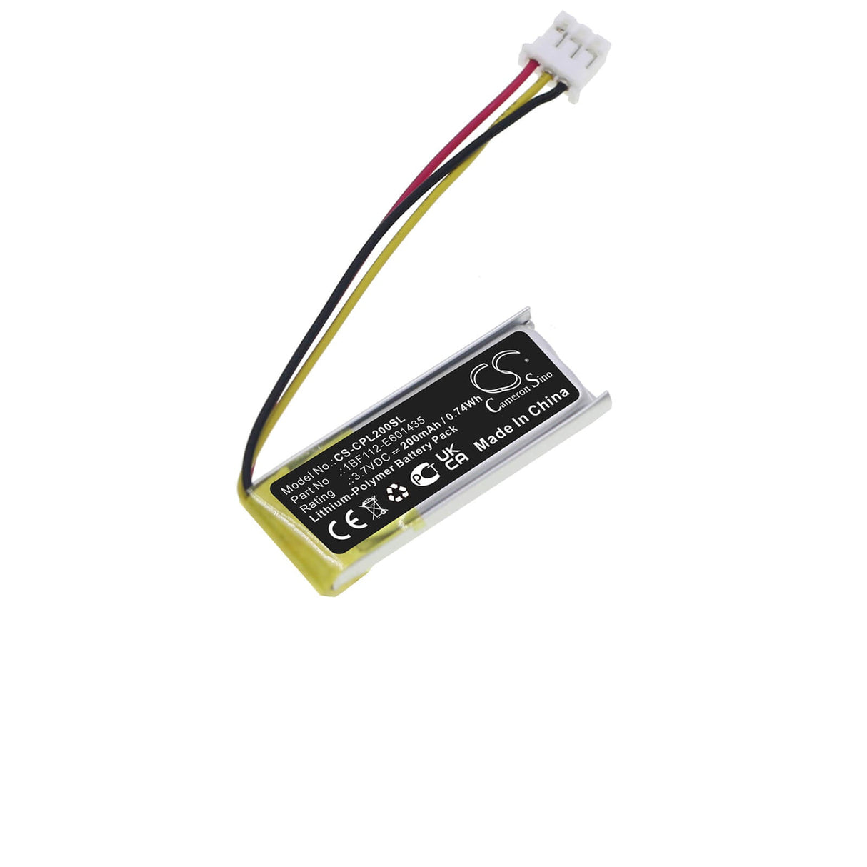 3,7V, Li-Polymer, 200mAh, batterie GPS compatible avec Calamp, 1bf112-e601435, Lmu-200, Lmu-300, 0,74Wh GPS, Navigator Cameron Sino Technology Limited