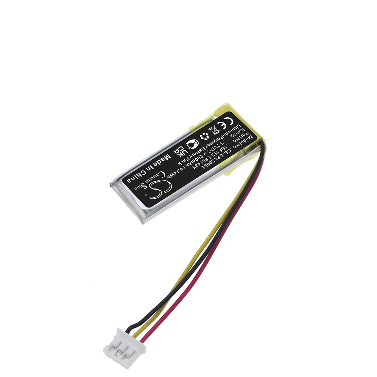 3,7V, Li-Polymer, 200mAh, batterie GPS compatible avec Calamp, 1bf112-e601435, Lmu-200, Lmu-300, 0,74Wh GPS, Navigator Cameron Sino Technology Limited