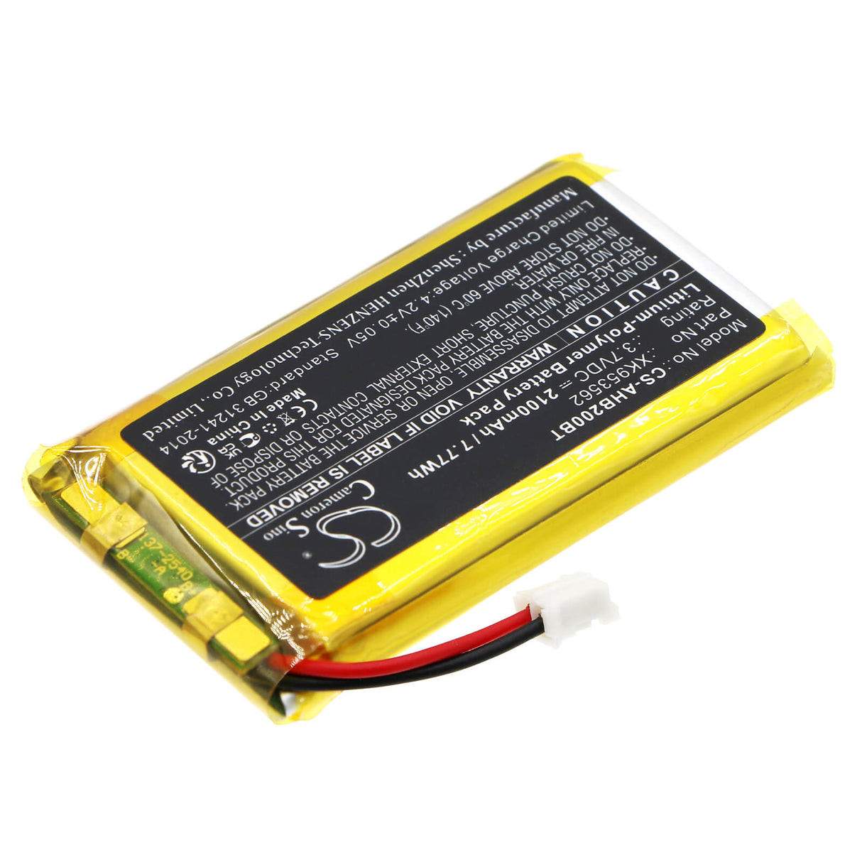 3.7v, Li-polymer, 2100mah, Alarm Battery Fits Ajax, Aj-hub2plus-w/b, Aj-hub2-w/b, 7.77wh Alarm System Cameron Sino Technology Limited