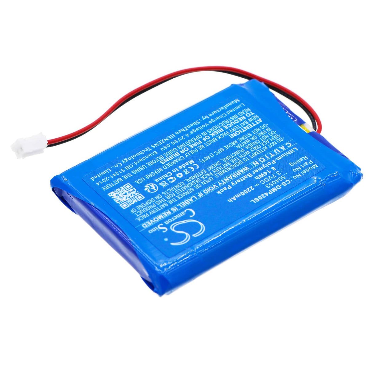 3,7V, Li-Polymer, 2200mAh, Batterie d'équipement compatible avec Drager, 2450-3004, MSI FG4200, Msi Pg4000, 8.14Wh Équipement, Enquête, Test Cameron Sino Technology Limited