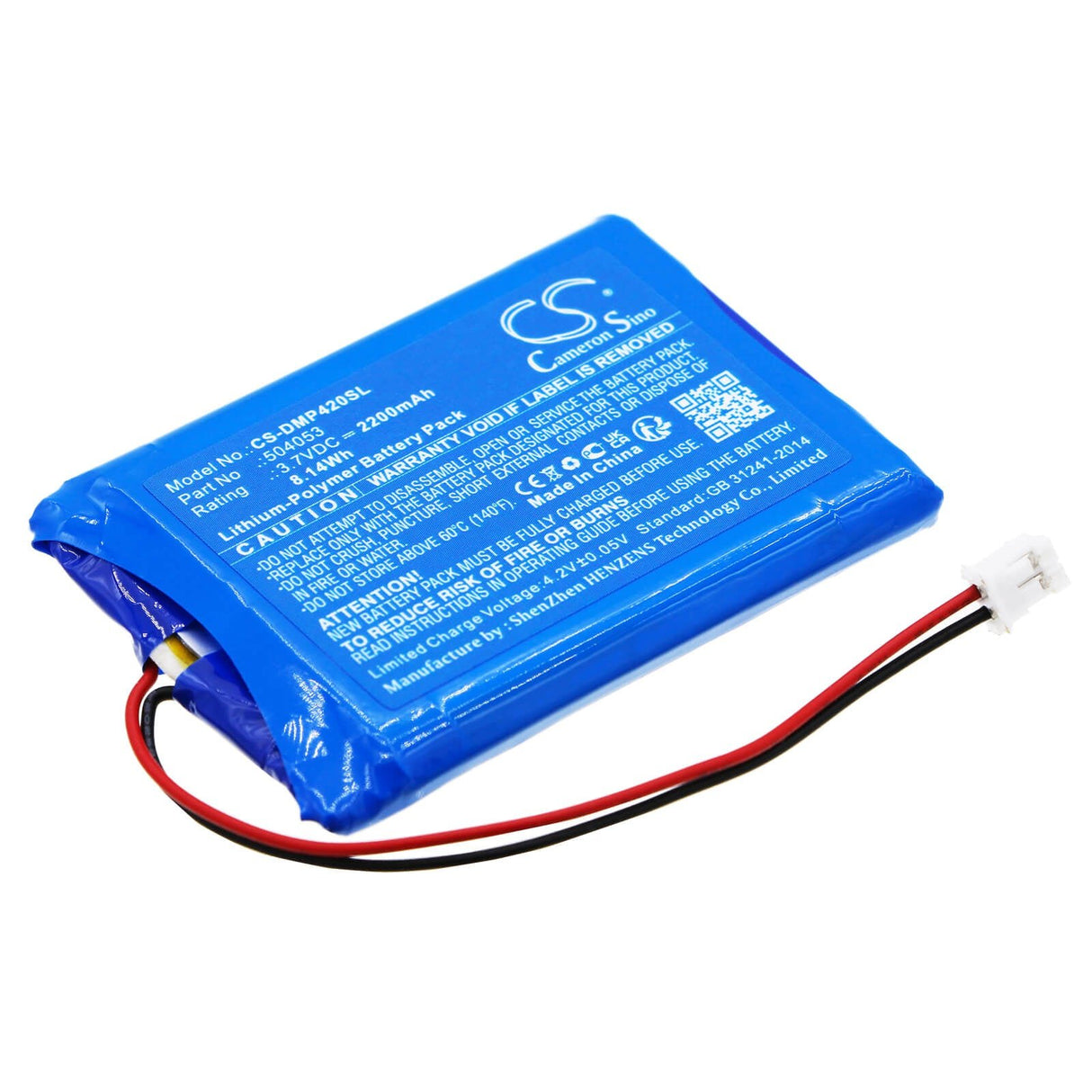 3,7V, Li-Polymer, 2200mAh, Batterie d'équipement compatible avec Drager, 2450-3004, MSI FG4200, Msi Pg4000, 8.14Wh Équipement, Enquête, Test Cameron Sino Technology Limited