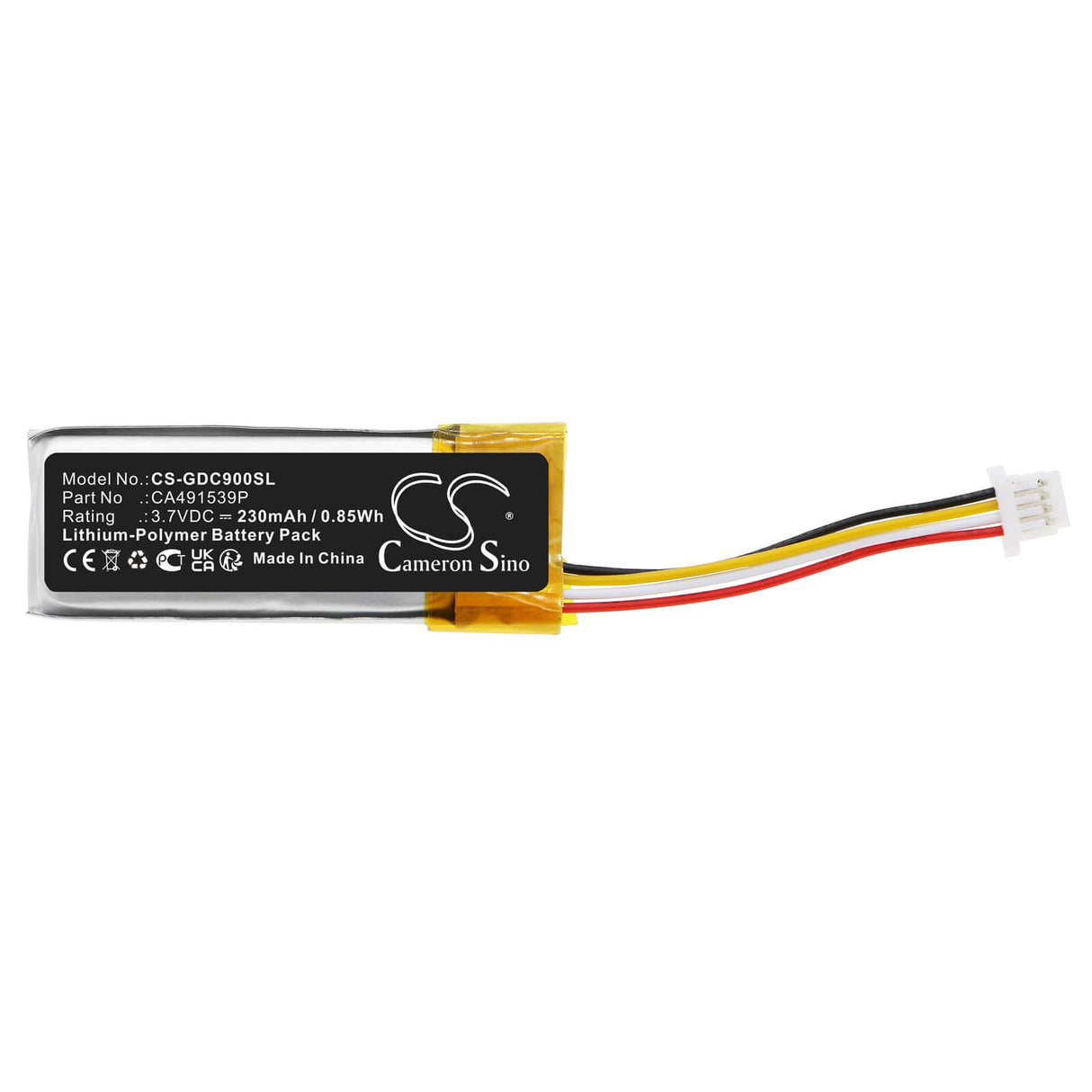 3,7v, Li-polymère, 230mah, Batterie VR compatible avec Google, D9sca, Contrôleur Daydream, 0,85wh VR Cameron Sino Technology Limited