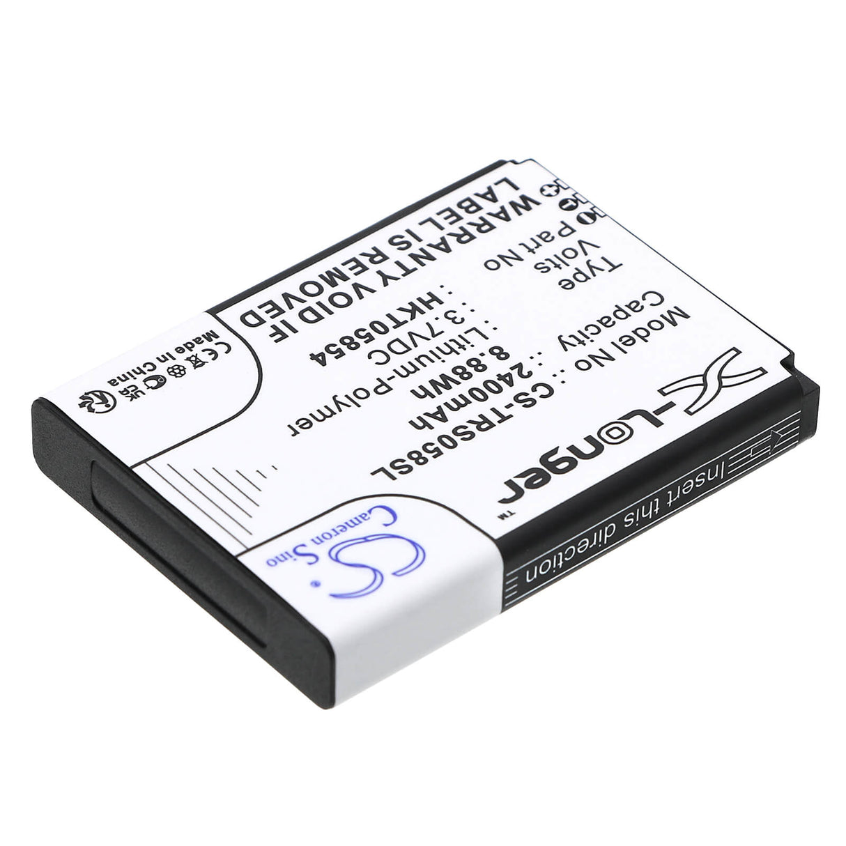 3,7V, Li-Polymer, 2400mAh, batterie de téléphone satellite compatible avec Thuraya, Hkt05854, Satsleeve, Satsleeve Hotspot, 8,88Wh Téléphone satellite Cameron Sino Technology Limited