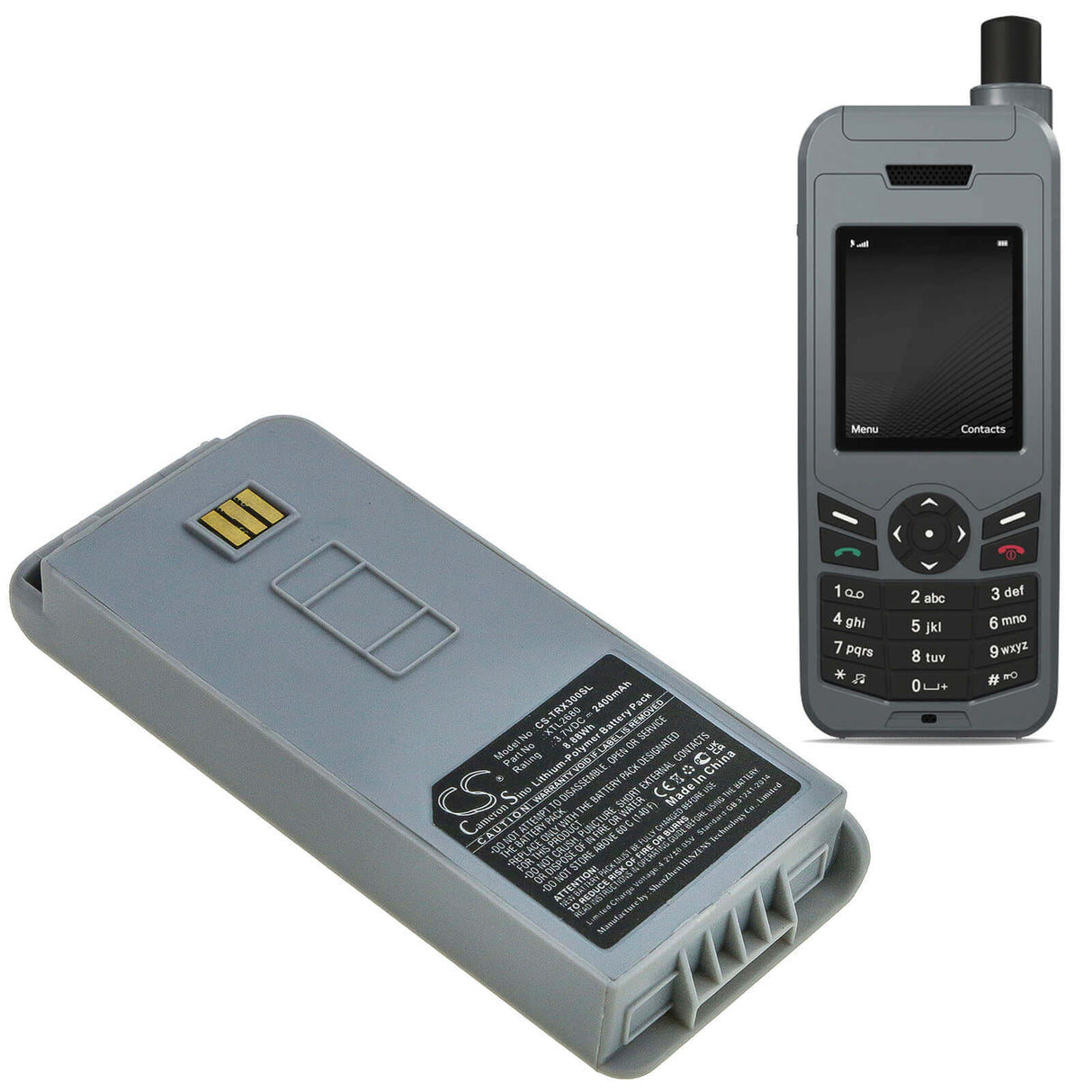 3.7V, Li-Polymer, 2400mAh, Satellite Phone battery fits Thuraya, (V2), Iklt06781, XT Pro, Xt-lite, 8.88Wh Satellite Phone Cameron Sino Technology Limited
