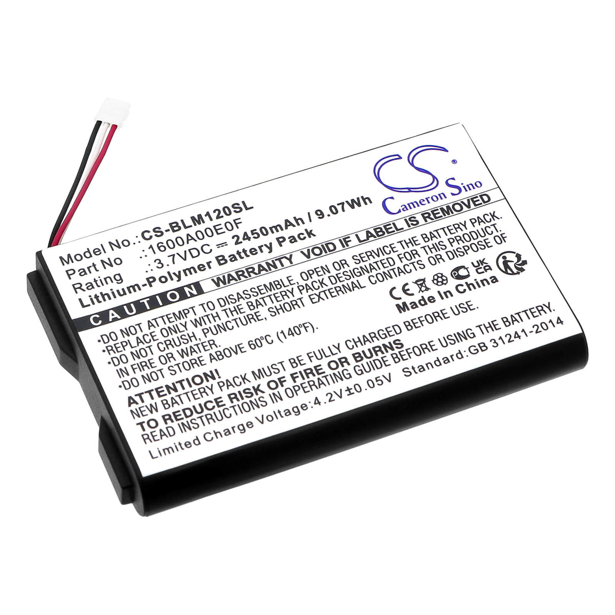 3.7V, Li-Polymer, 2450mAh distance measuring tool battery fits Bosch, Glm120c, Glm150-27c, 9.07Wh Equipment, Survey, Test Cameron Sino Technology Limited