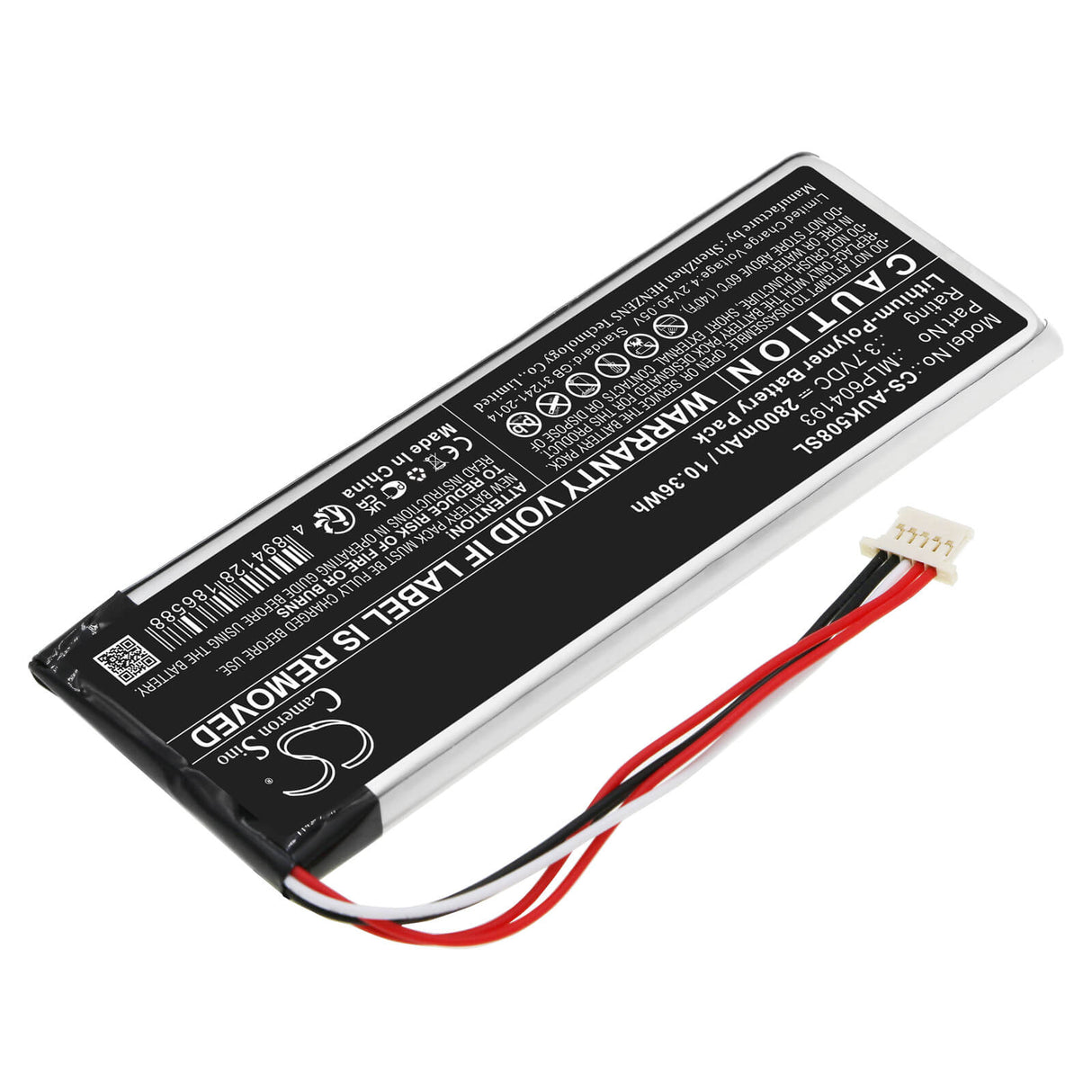 3,7 V, Li-Polymère, 2800mAh, Batterie pour scanner de diagnostic compatible avec Autel, Mlp604193, Maxitpms Ts508, Maxitpms Ts508k, 10,36Wh Scanner de diagnostic Cameron Sino Technology Limited
