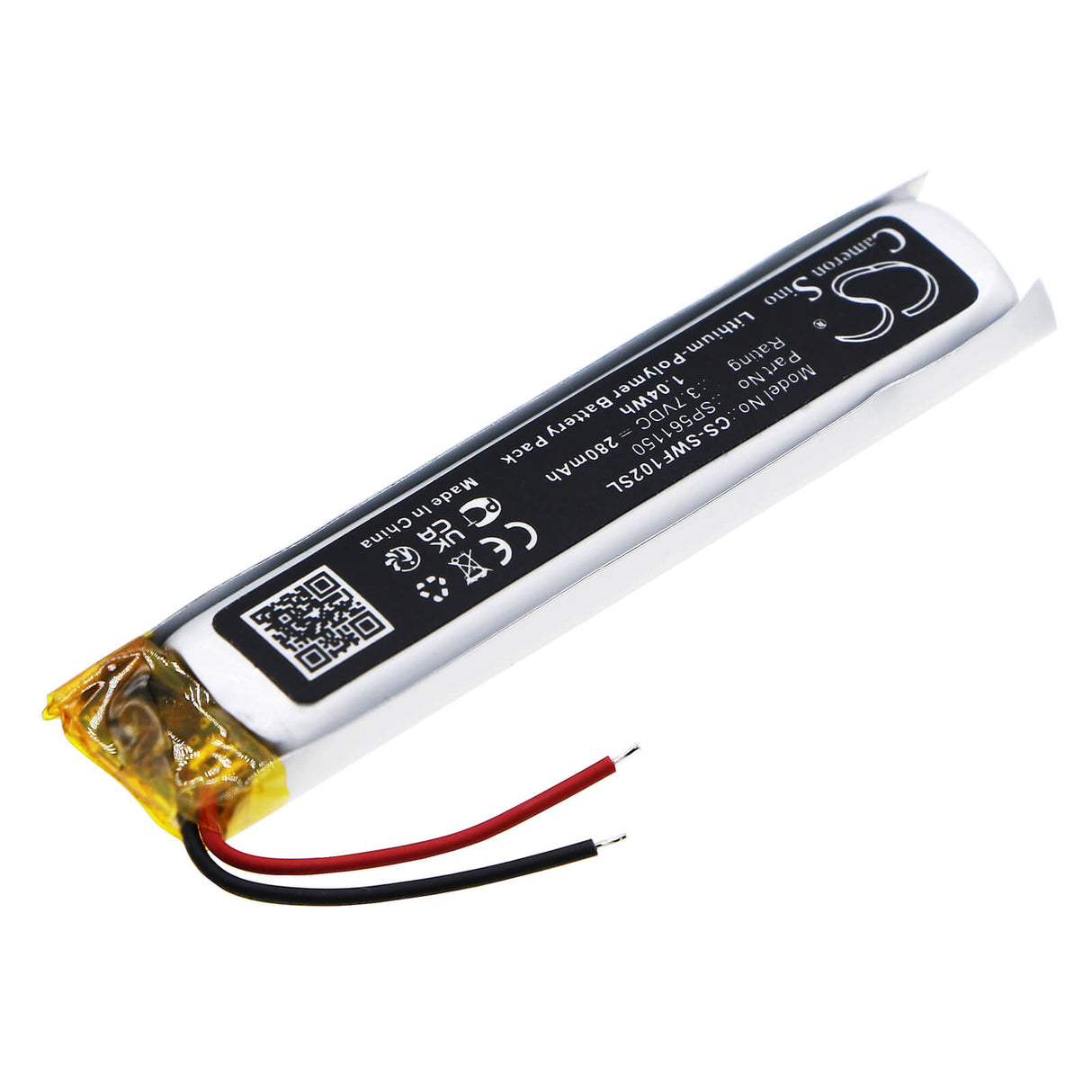 3.7V, Li-Polymer, 280mAh, Headset battery fits Sony, Sp561150, Wf-1000xm2, 1.04Wh Wireless Headset Cameron Sino Technology Limited