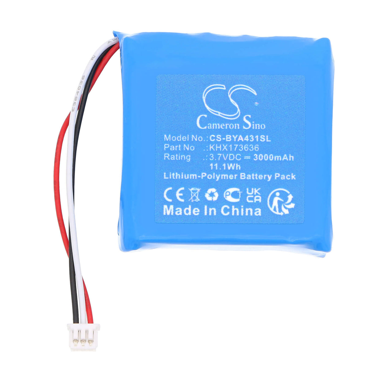 3.7V, Li-Polymer, 3000mAh, Batterie BabyPhone compatible avec Babymoov, Khx173636, A014429, A014431, 11.1Wh BabyPhone Cameron Sino Technology Limited