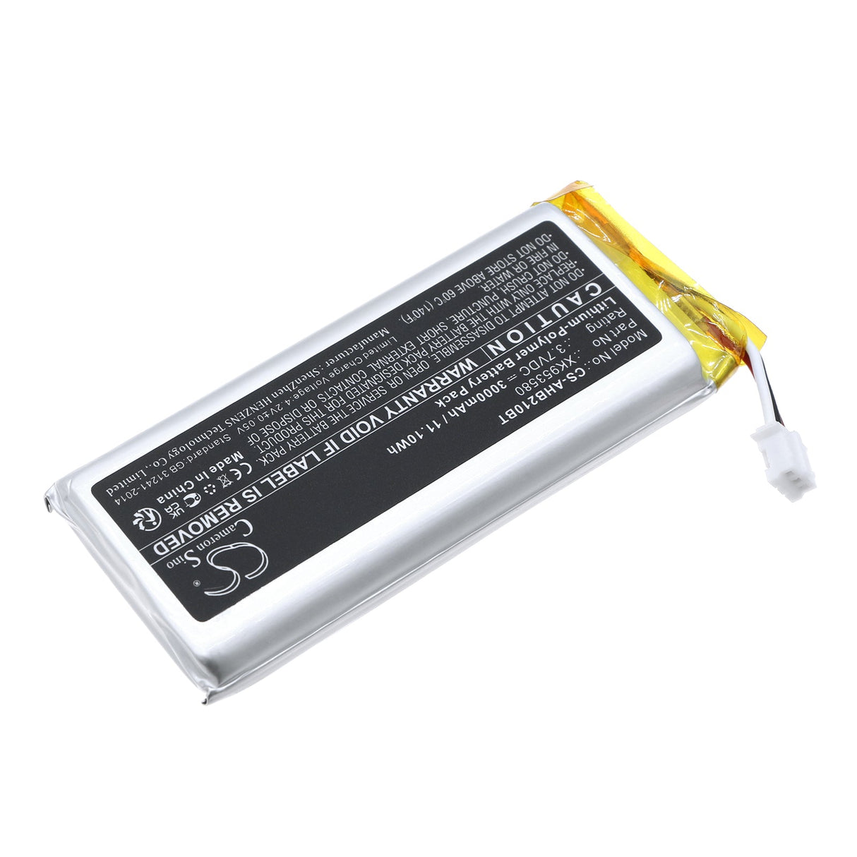 3.7V, Li-Polymer, 3000mAh, Alarm Battery Fits Ajax, Aj-hub2-4g-w/b,11.10Wh Alarm System Cameron Sino Technology Limited