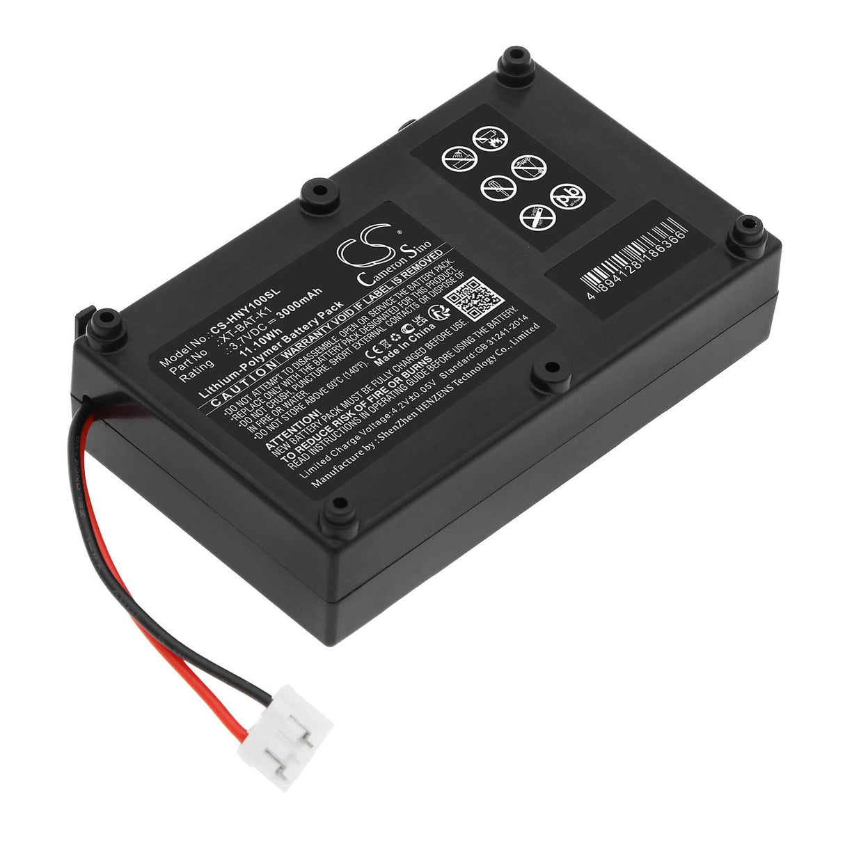 3.7v, Li-polymer, 3000mah, Equipment Battery Fits Honeywell, Bw Gasalert Max Xt Ii, 11.10wh Equipment, Survey, Test Cameron Sino Technology Limited