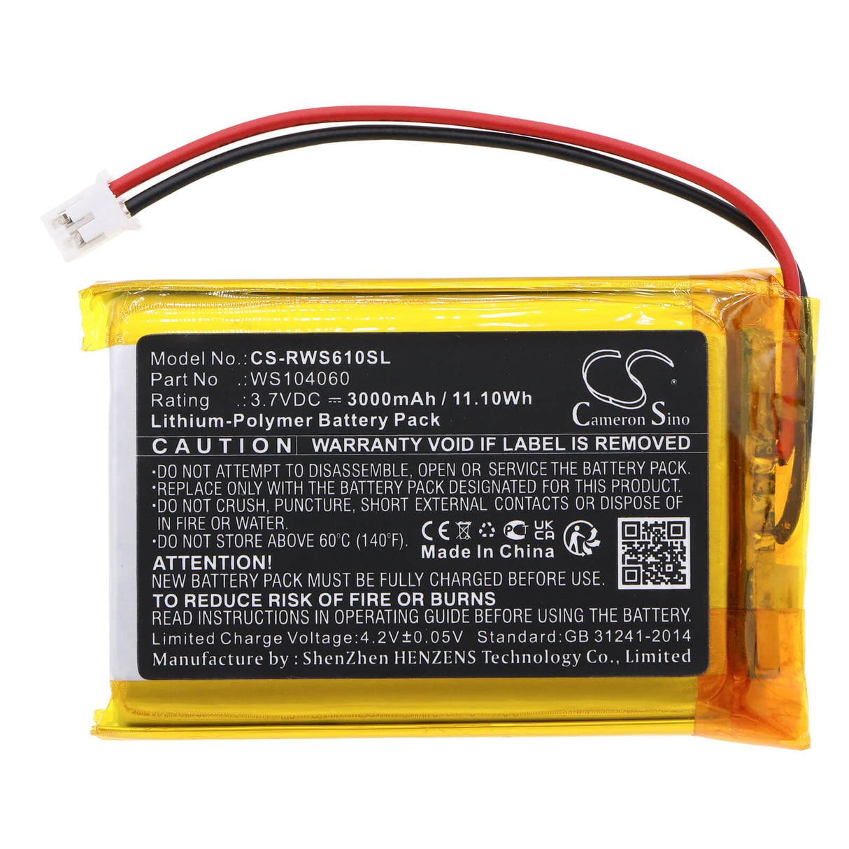 3,7v, Li-polymère, 3000mah, Batterie Compatible Raspberry, Raspberry Pi, Raspberry Pi 2b, 11,10wh Console de Jeu Cameron Sino Technology Limited