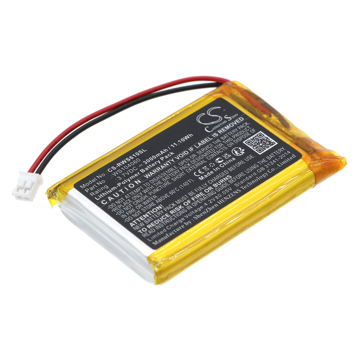 3,7v, Li-polymère, 3000mah, Batterie Compatible Raspberry, Raspberry Pi, Raspberry Pi 2b, 11,10wh Console de Jeu Cameron Sino Technology Limited