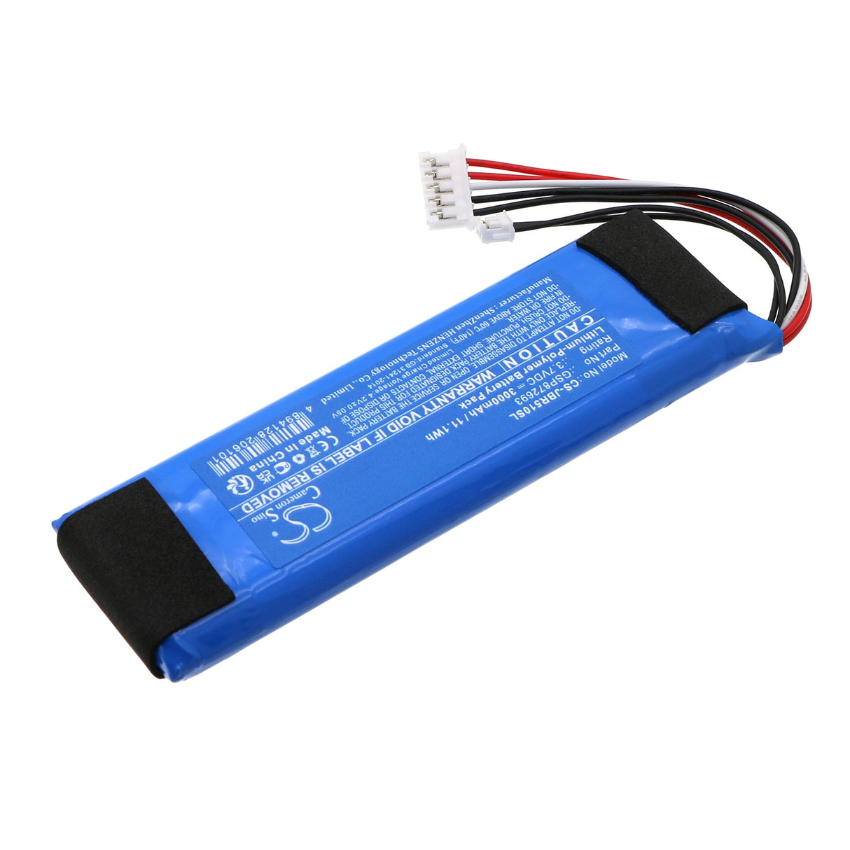 3.7V, Li-Polymer, 3000mAh, Batterie de haut-parleur compatible avec Jbl, Bar 5.1, 11.1Wh Haut-parleur Cameron Sino Technology Limited