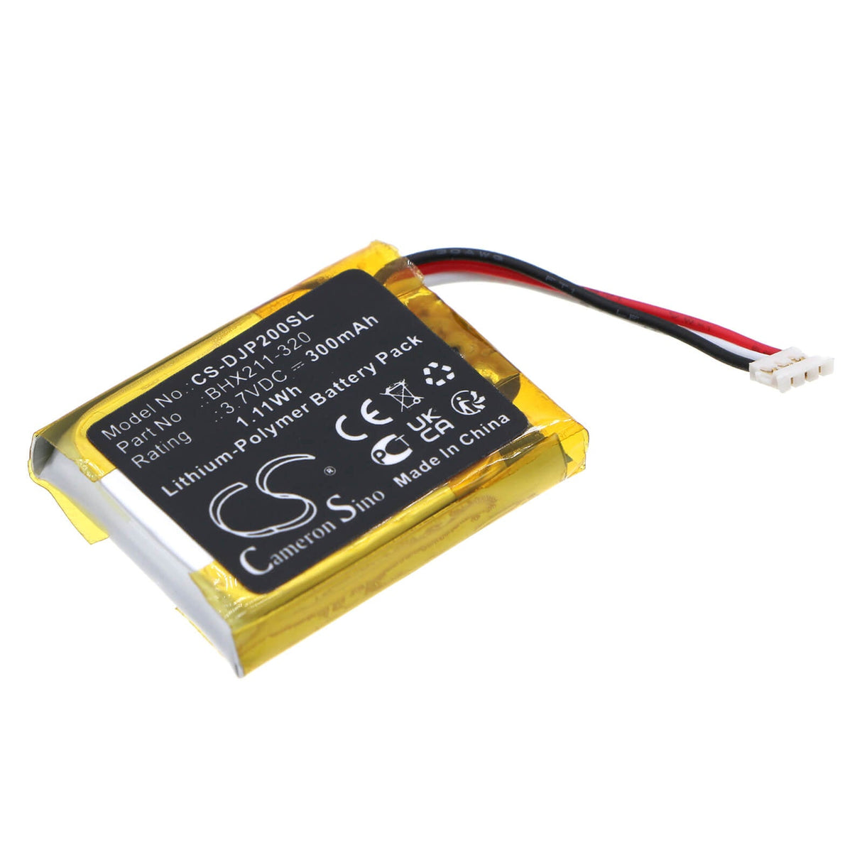 3.7V, Li-Polymer, 300mAh, Camera battery fits Dji, Bhx211-320, Pocket 2, 1.11Wh Camera Cameron Sino Technology Limited (Camera)