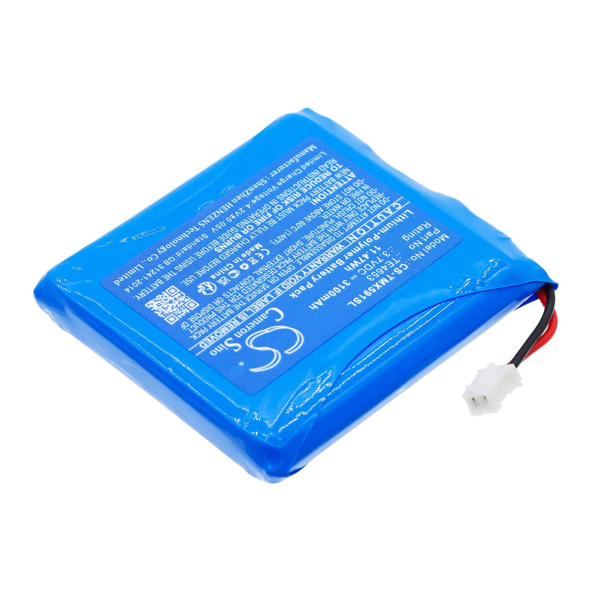 3.7V, Li-Polymère, 3100mAh, Batterie de Caméra de Sécurité Domestique compatible avec Technaxx, Tx-59, Tx-59+ Moniteur Sans Fil Porte P, 11.47Wh Caméra de Sécurité Domestique Cameron Sino Technology Limited