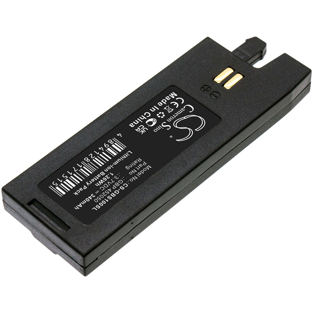 3.7V, Li-Polymer, 340mAh, Electronic Tuner battery fits Gibson, Gbp 452050, Gforce, G-force Auto-tuner, 1.26Wh Electronic Tuner Cameron Sino Technology Limited (Suspended)
