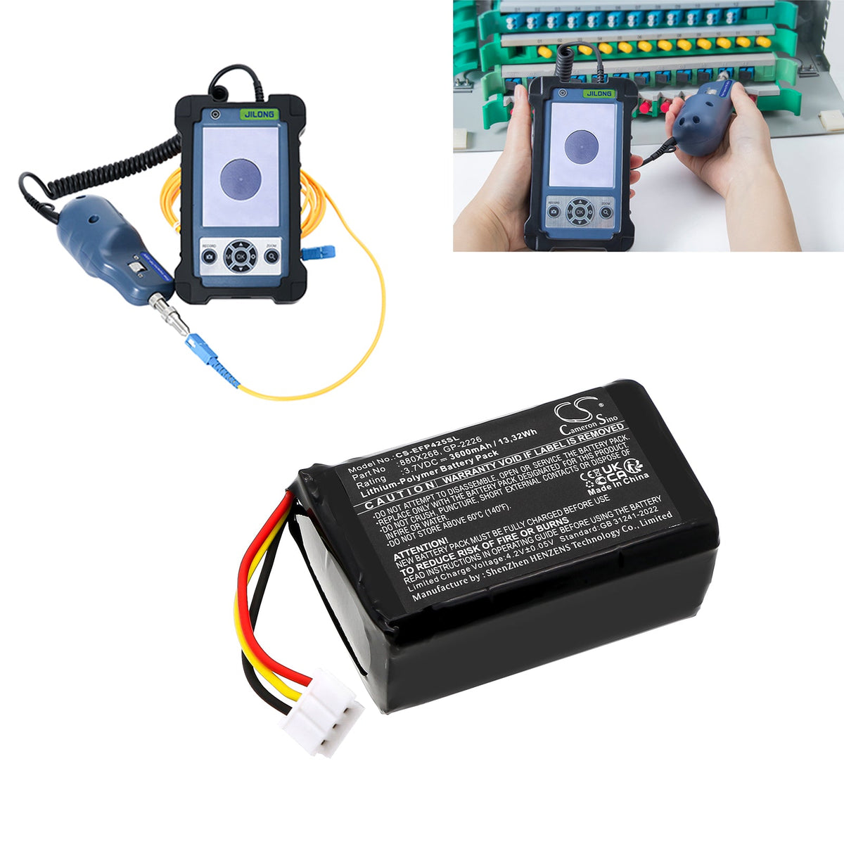 Batterie 3600mAh Compatible EXFO FIP-425B/435B - Type 880X268 GP-2226 - NEUF