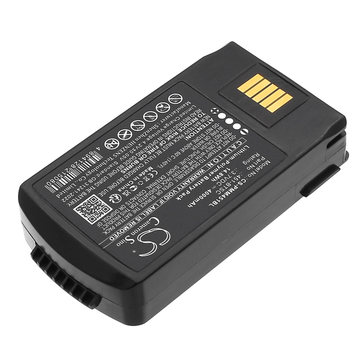 3,7V, Li-Polymer, 4000mAh, batterie de scanner de codes-barres compatible avec Point Mobile, 451-btsc, Pm451, 14,8Wh Scanner de codes-barres Cameron Sino Technology Limited