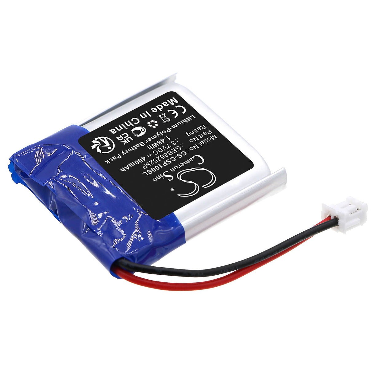 3.7V, Li-Polymer, 400mAh, Headset battery fits Conversor, Cnprov1bat, Pro Receiver, Pro Transmitter, 1.48Wh Wireless Headset Cameron Sino Technology Limited