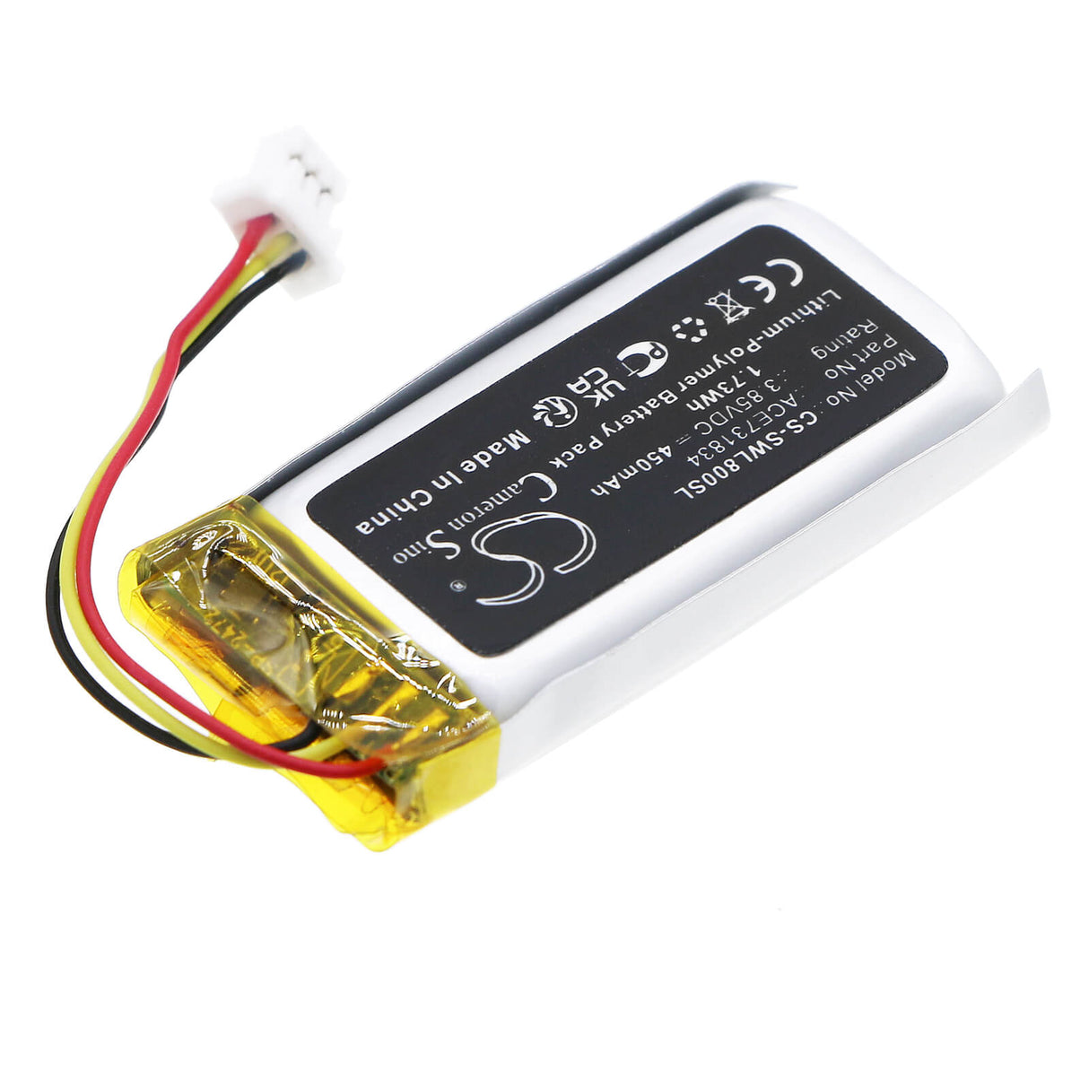 3,85V, Li-Polymer, 450mAh, Batterie de haut-parleur compatible avec Sony, Linkbuds S Boîtier de charge, Wf-ls900n Boîtier de charge, 1,73Wh Haut-parleur Cameron Sino Technology Limited