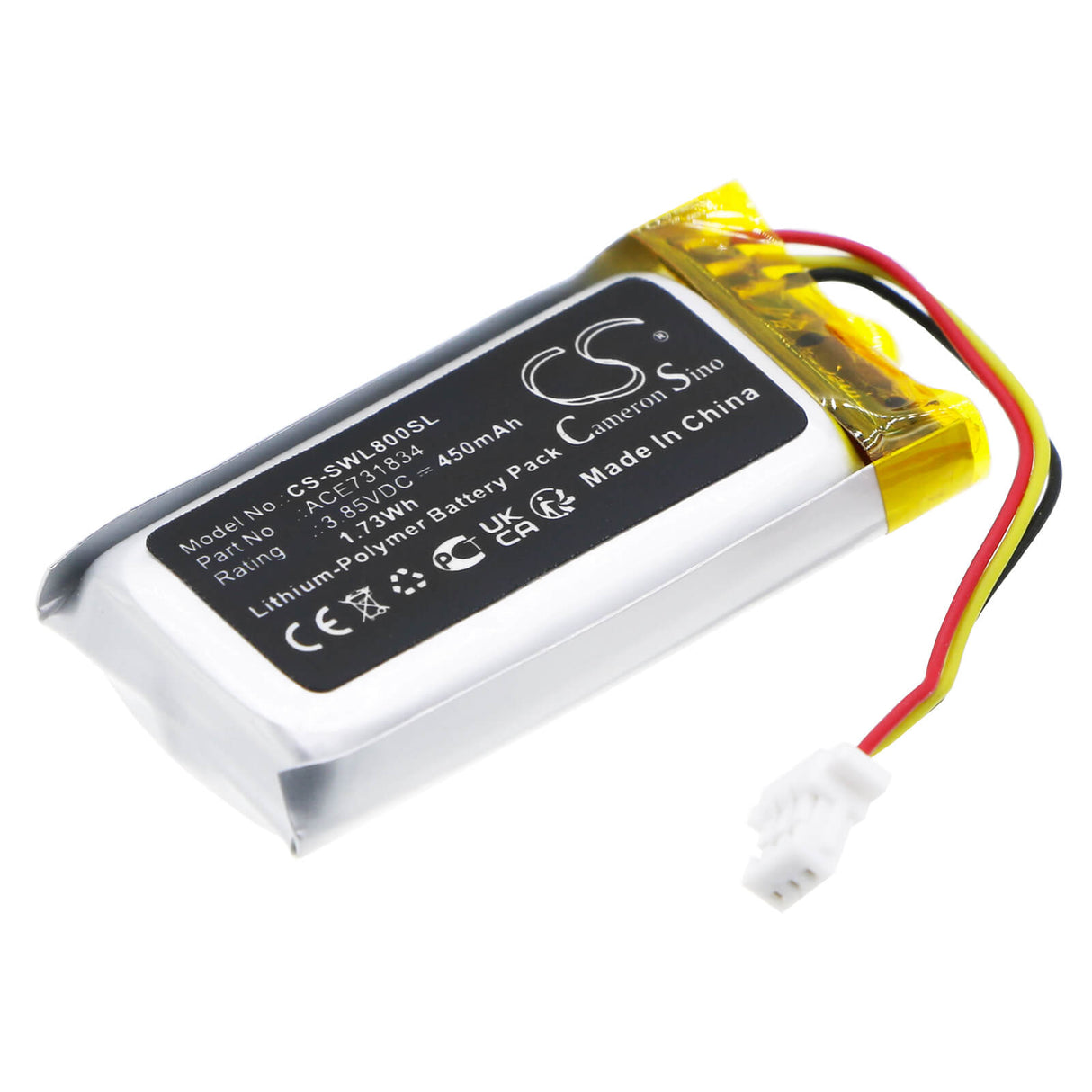 3,85V, Li-Polymer, 450mAh, Batterie de haut-parleur compatible avec Sony, Linkbuds S Boîtier de charge, Wf-ls900n Boîtier de charge, 1,73Wh Haut-parleur Cameron Sino Technology Limited