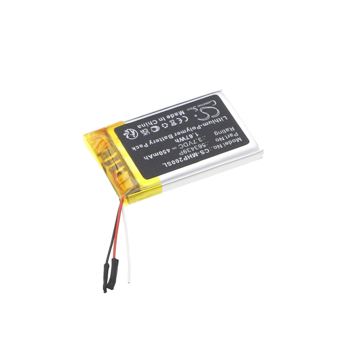 3.7v, Li-polymer, 450mah, Headset Battery Fits Microsoft Surface Headphones 2, 1.67wh Wireless Headset Cameron Sino Technology Limited