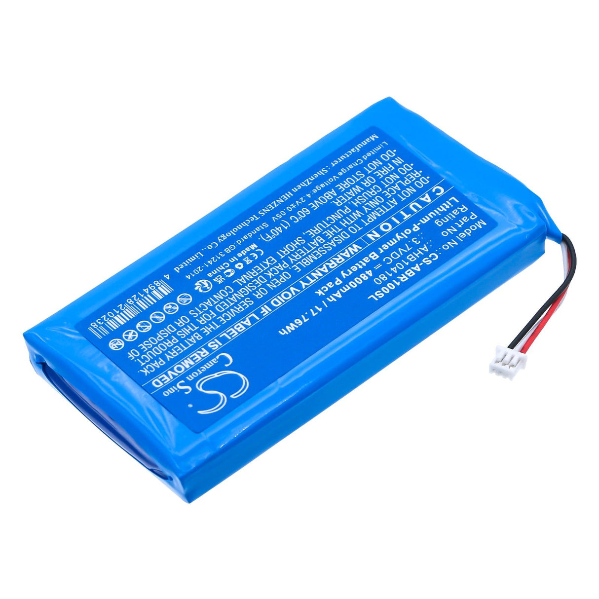 3,7V, Li-Polymère, 4800mAh, batterie de console de jeu compatible avec Anbernic, Ahb104180, Rg Cube, Rg Cube Retro, 17,76Wh Console de jeu Cameron Sino Technology Limited