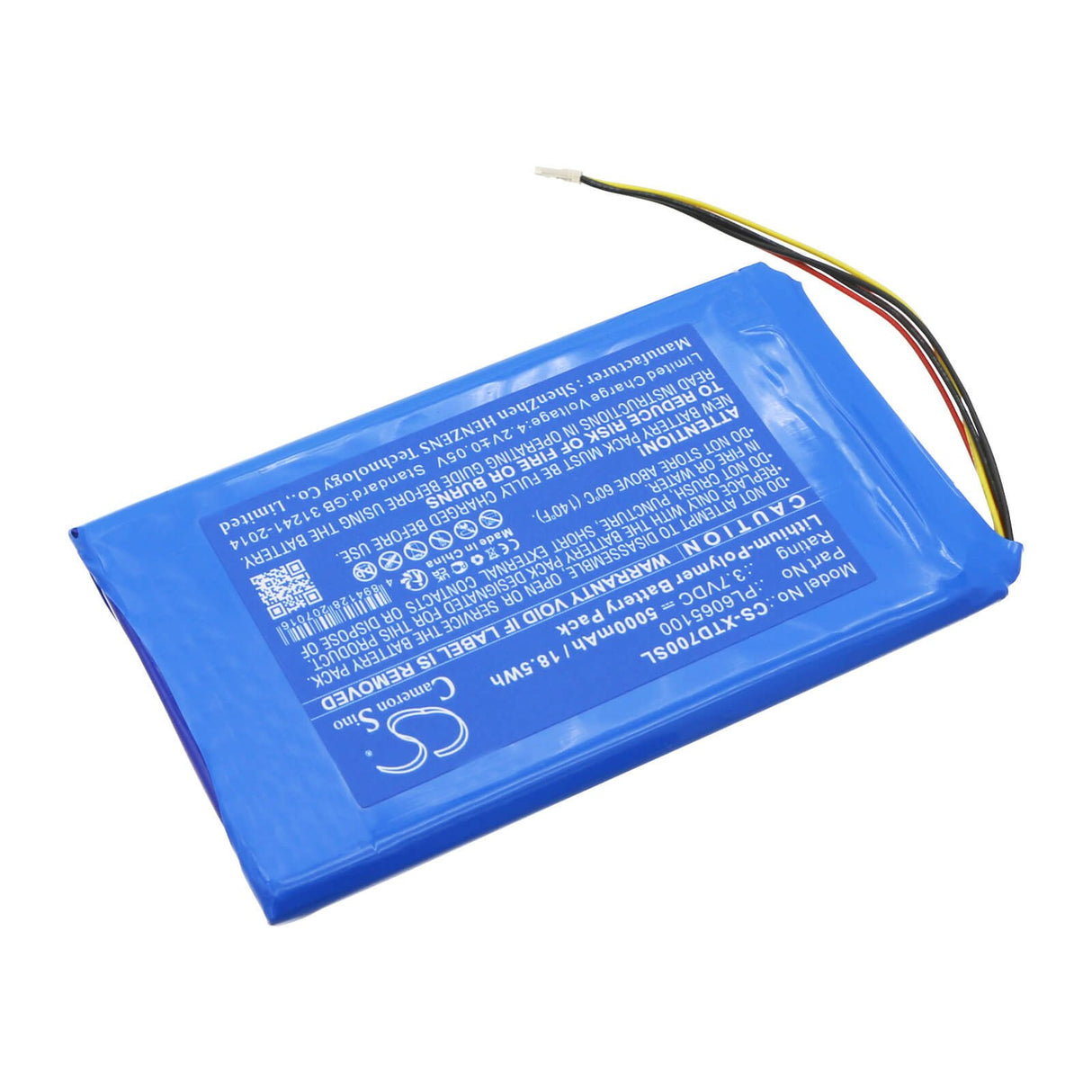 3.7V, Li-Polymer, 5000mAh Diagnostic Scanner Battery fits Xtool, Autopropad Basic Key Programme, D7 Bt, 18.5Wh Diagnostic Scanner Cameron Sino Technology Limited