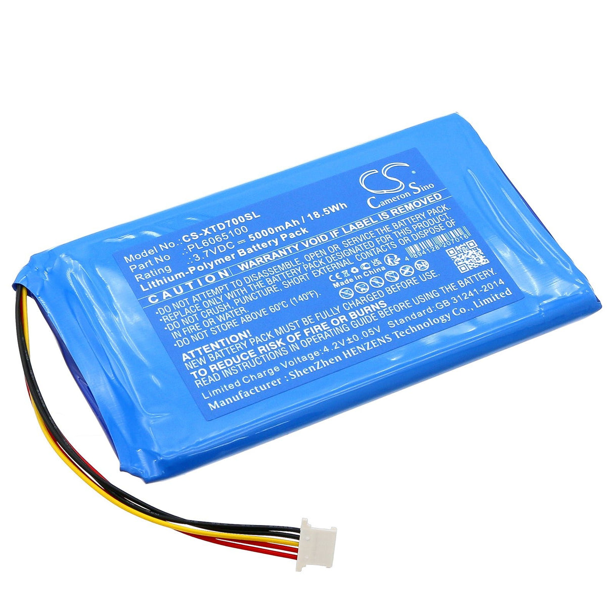 3.7V, Li-Polymer, 5000mAh Diagnostic Scanner Battery fits Xtool, Autopropad Basic Key Programme, D7 Bt, 18.5Wh Diagnostic Scanner Cameron Sino Technology Limited
