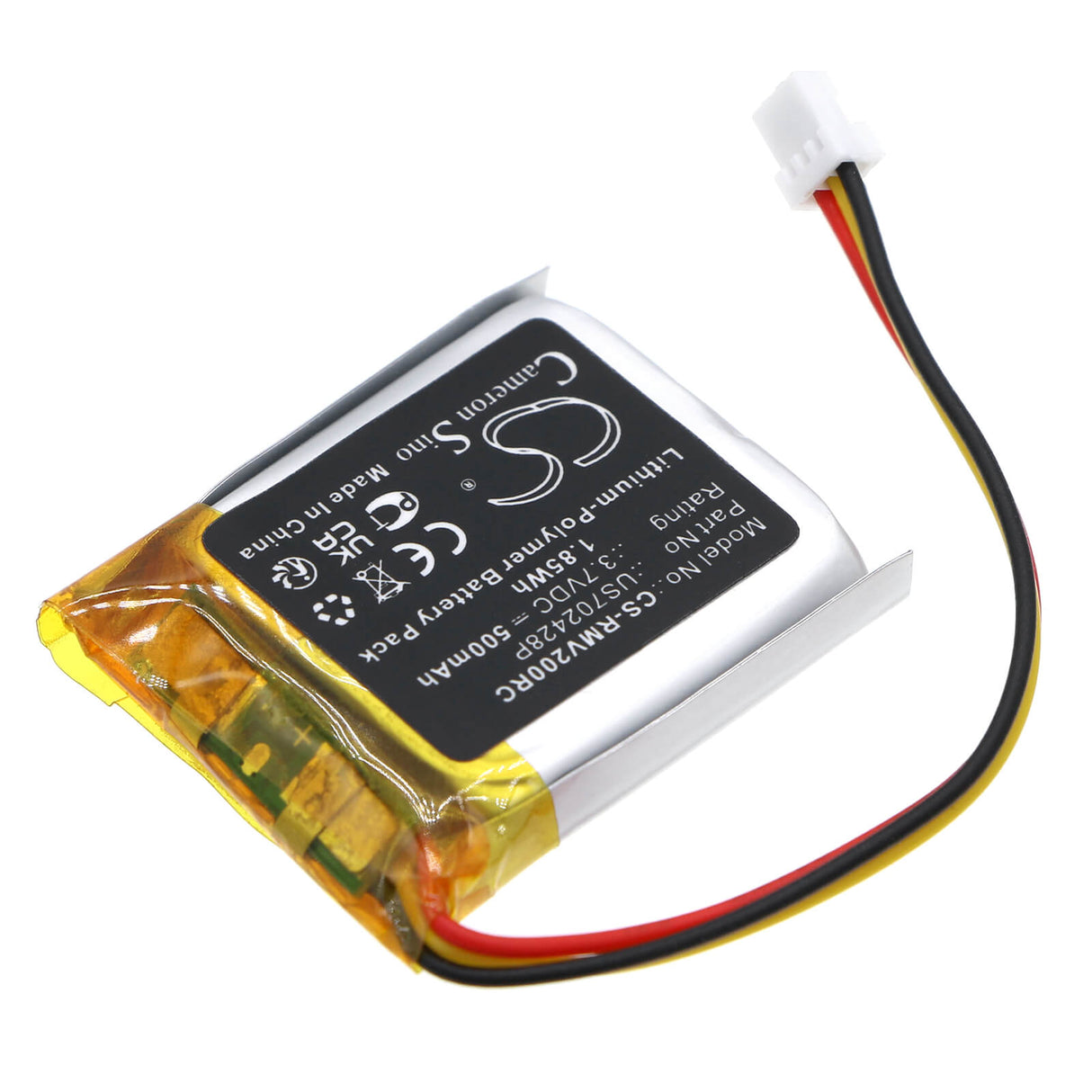 3.7V, Li-Polymer, 500mAh, Keyboard,Mouse battery fits Razer, Us702428p, Cobra Pro, Deathadder V3 Pro, 1.85Wh Keyboard,Mouse Cameron Sino Technology Limited