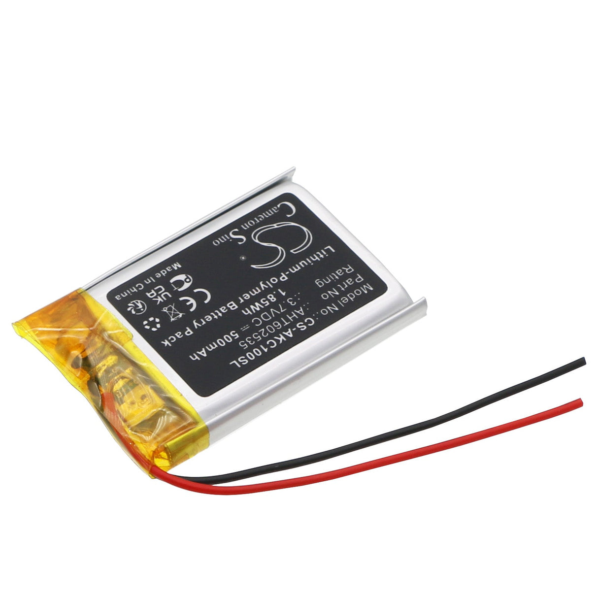 3.7V, Li-Polymer, 500mAh Robot Battery fits Anki, Cozmo Robot, Vector Robot, 1.85Wh Robot Cameron Sino Technology Limited